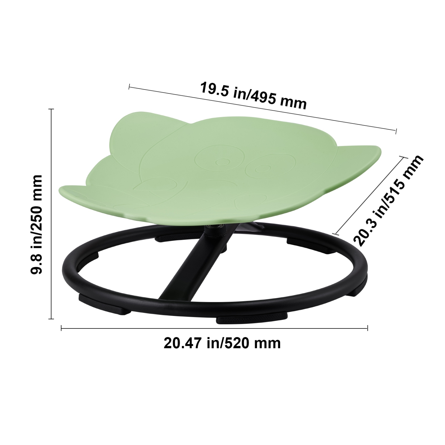 VEVOR 220 LBS Elephant Kids Swivel Chair, Capacity, 360°Spinning Chair, Autistic Kids Sensory Toy Chair with Non-Slip Metal Base, Toddler Sit and