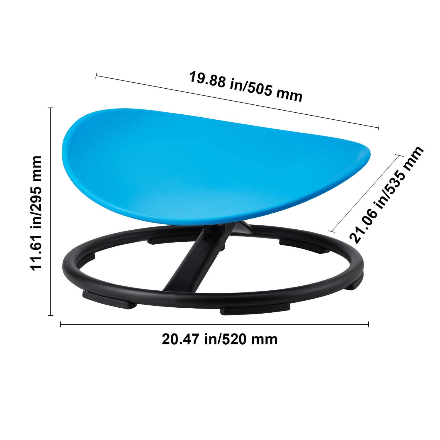 VEVOR 220 LBS Kids Swivel Chair, Sensory Spinning Chair, Autistic Kids Sensory Toy Chair with Non-Slip Metal Base, Toddler Sit and Spin Chair for