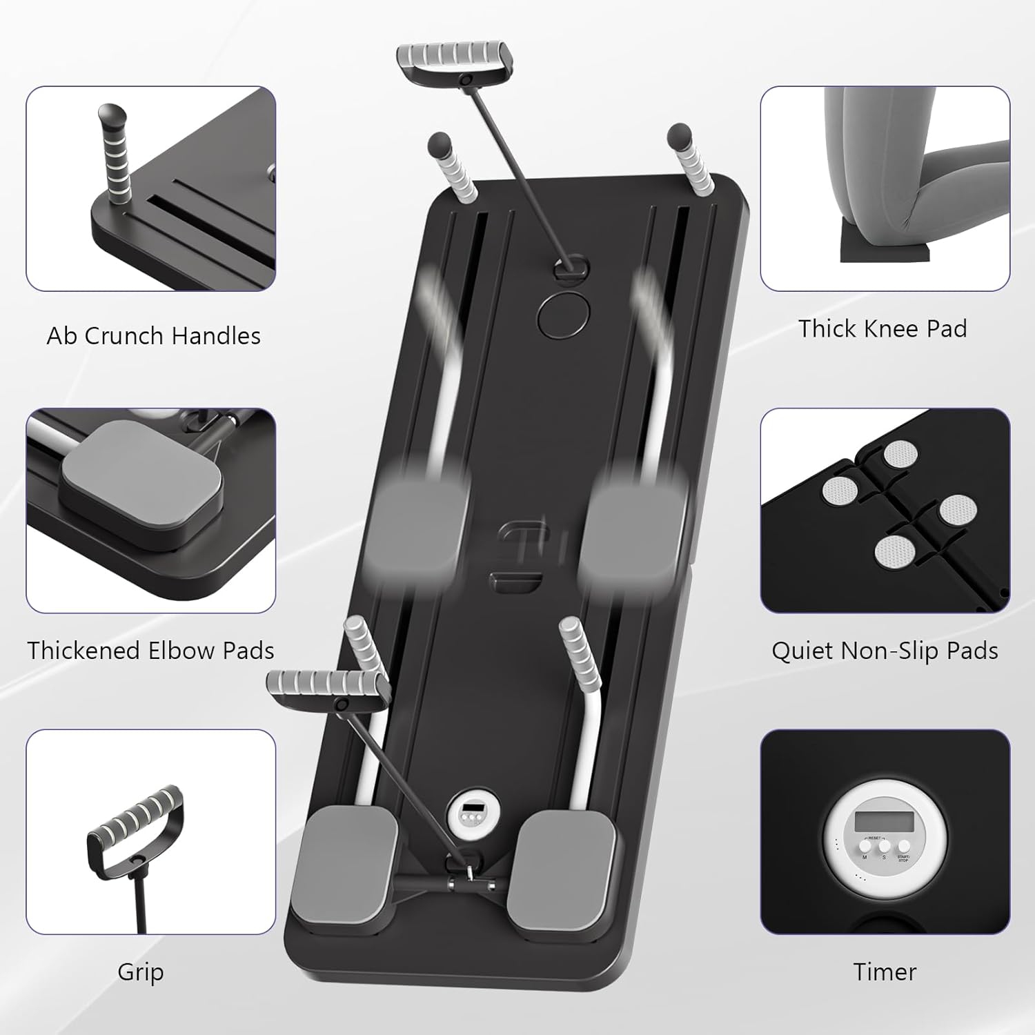 Pilates Board,Multi-Purpose Foldable Pilates Board for Home,Multifunctional Abdominal Board,Ab Core Trainer,Ab Trainer Machine,Exercise Board,Core