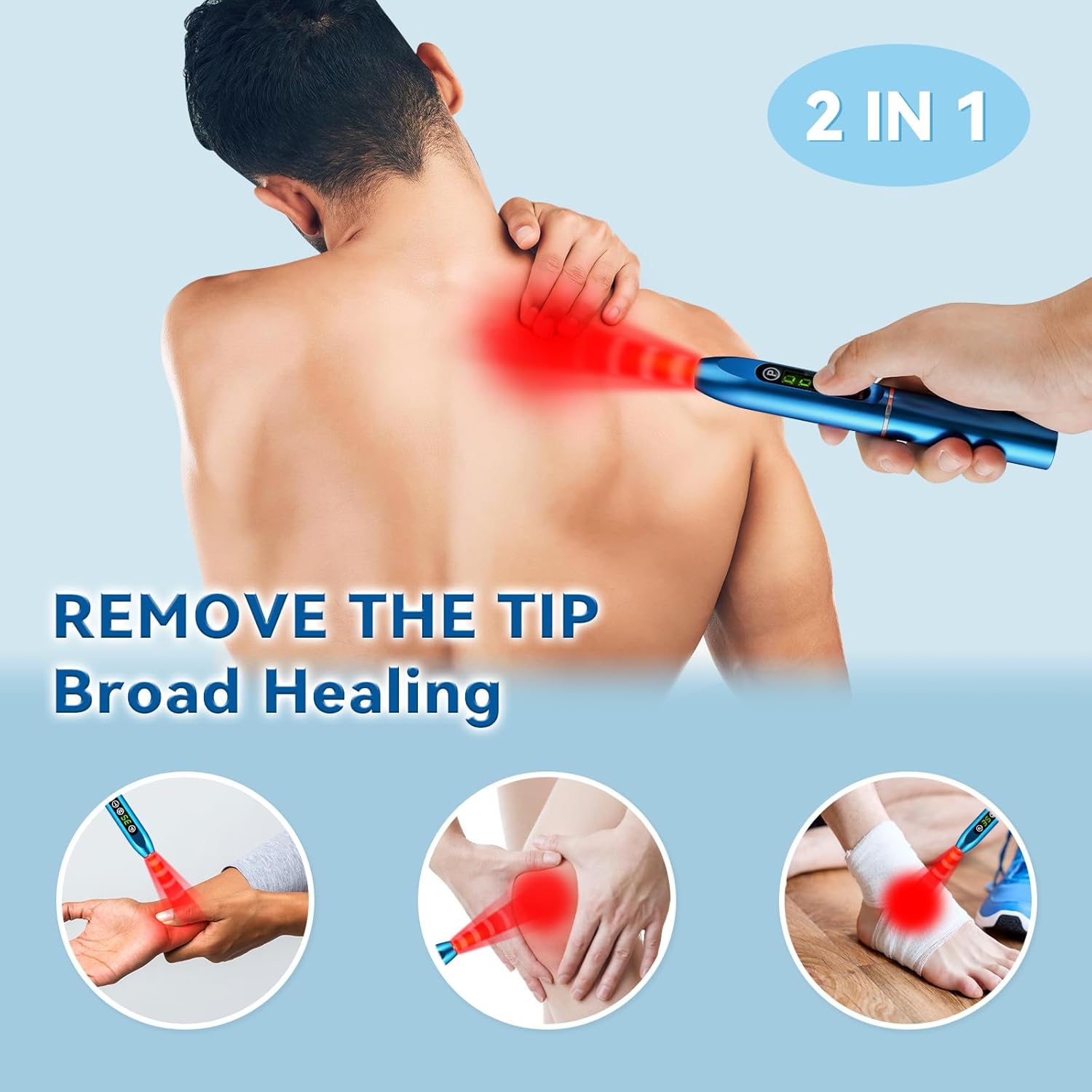 Red Light Therapy for Nose Ear Mouth,LED Light Therapy Device for Cold Sore Pain Relief Canker Sore,Handheld Infrared Light Therapy Device for Body