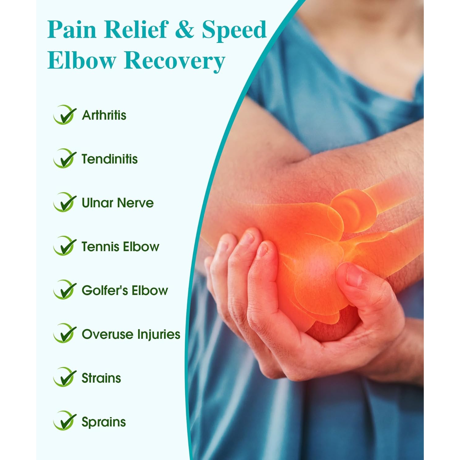 Elbow Brace for Cubital Tunnel,Sports Entrapment Brace,Adjustable Elbow Splint for Sleeping,Tendonitis,Tennis Elbow,Comfortable Stabilizer Support