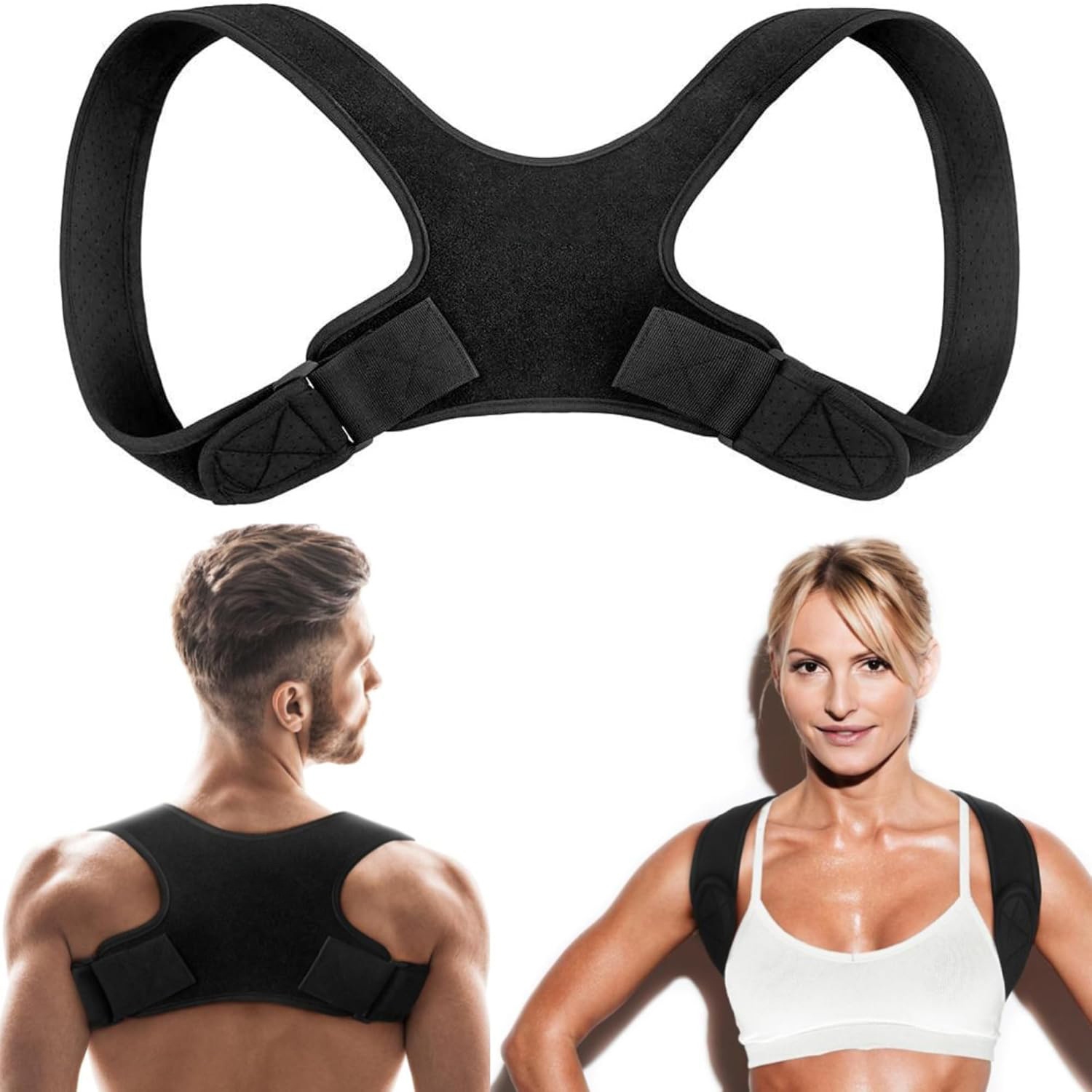 Posture Corrector for Women Men,Adjustable Back Support Brace,Back Posture Corrector,Back Brace Corrector,Back Straightener Posture Corrector-Size M