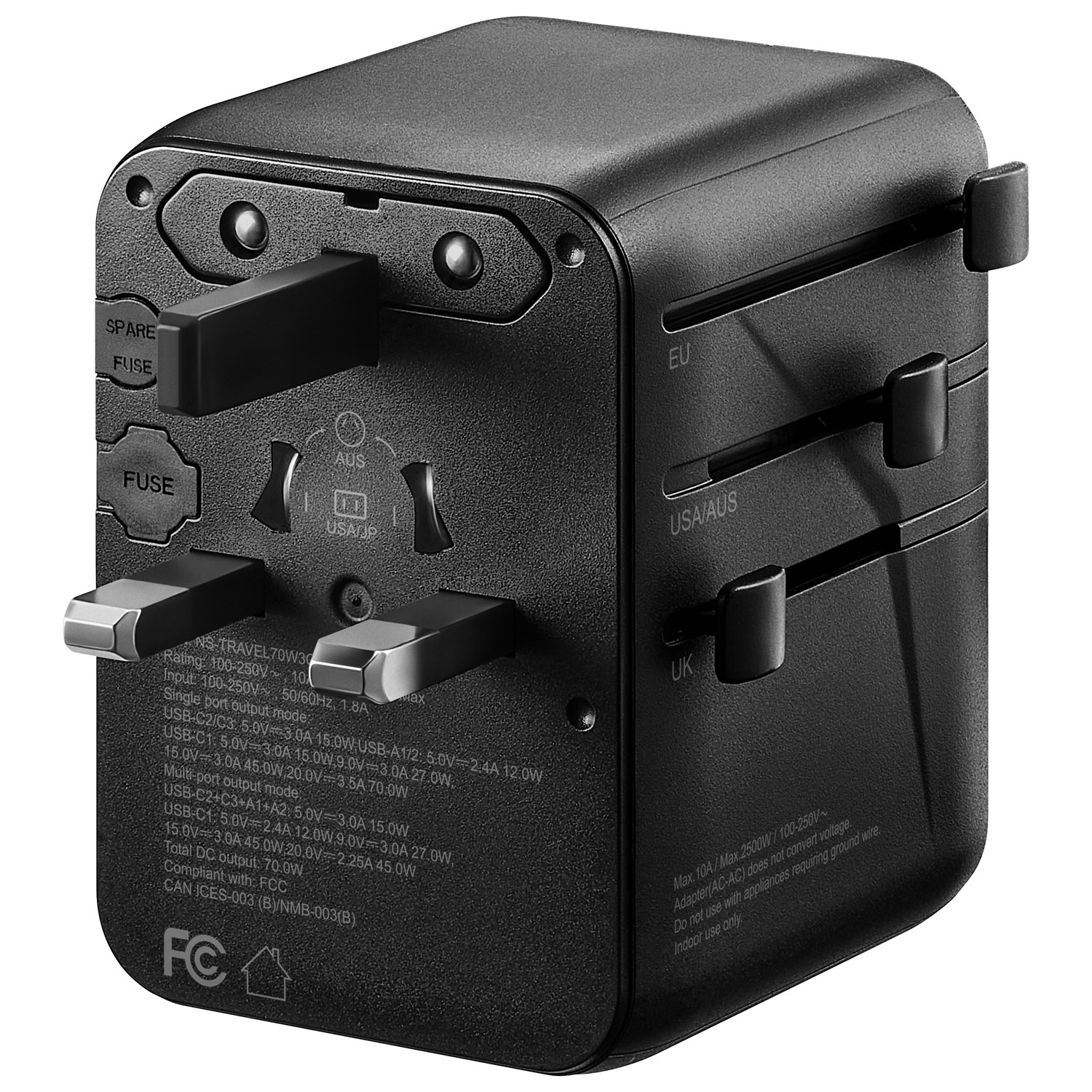 Adaptateur de voyage tout-en-un de 70 W d'Insignia - Exclusivité de Best Buy