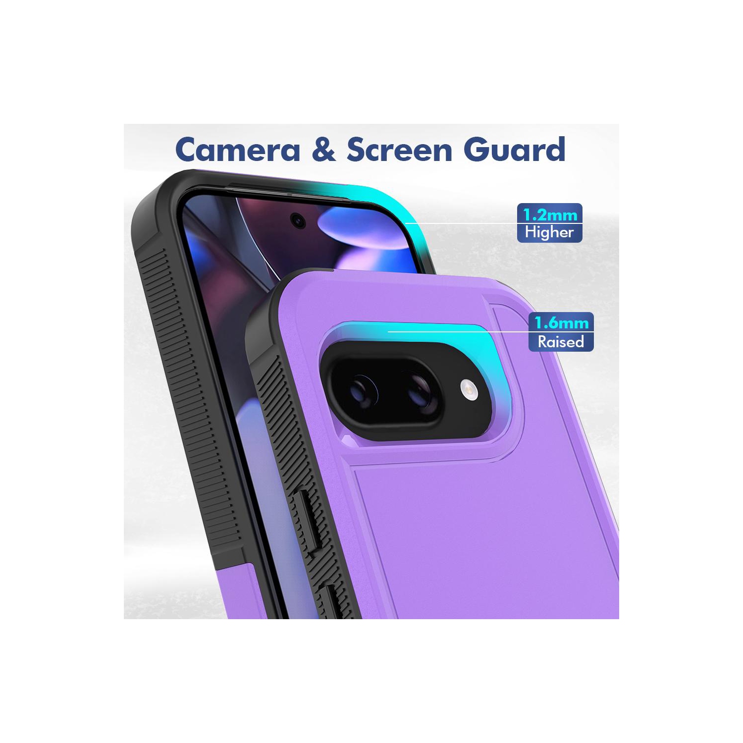 Étui rigide ajusté double couche robuste de XCRS pour Pixel 9a de Google