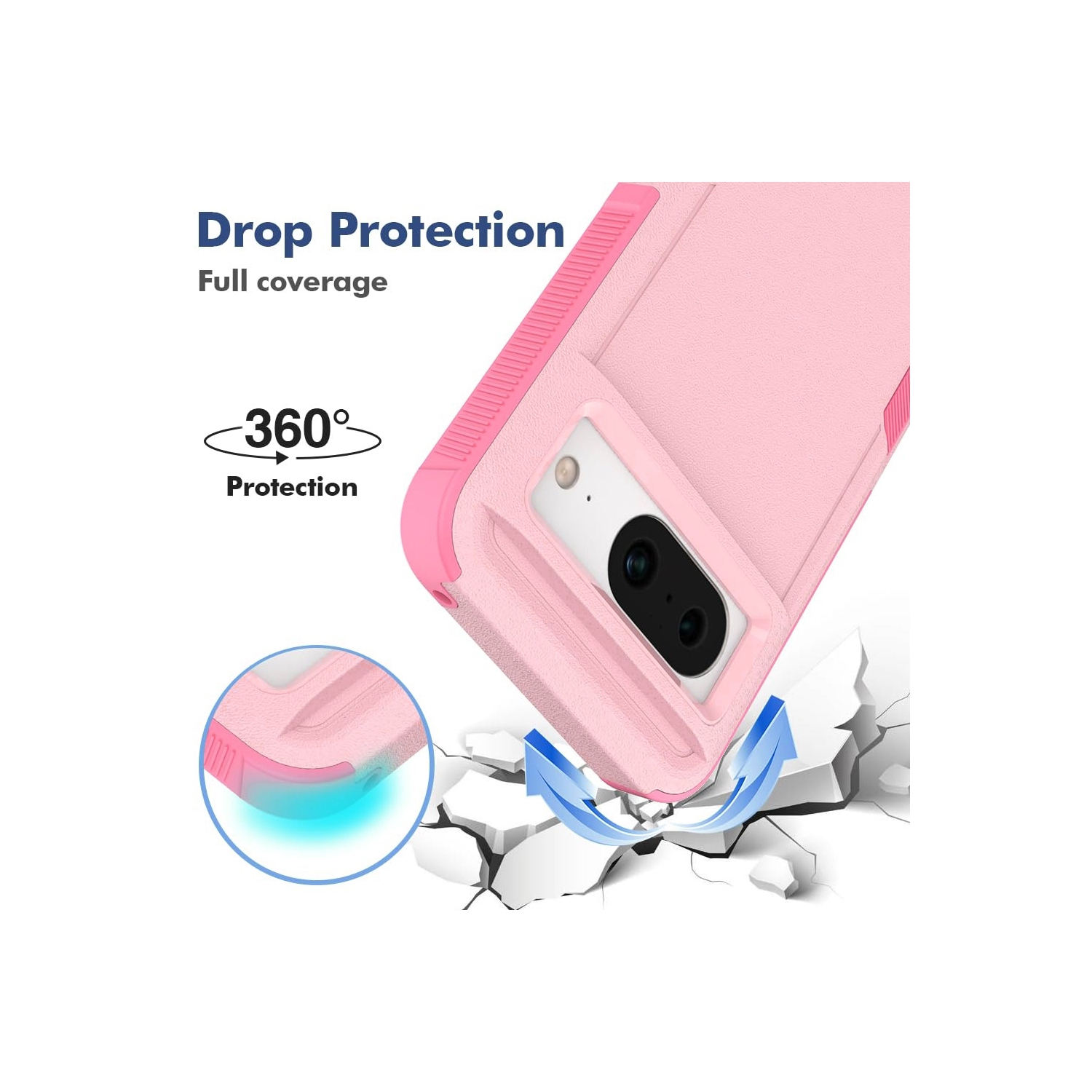 Étui rigide ajusté double couche robuste de XCRS pour Pixel 9a de Google