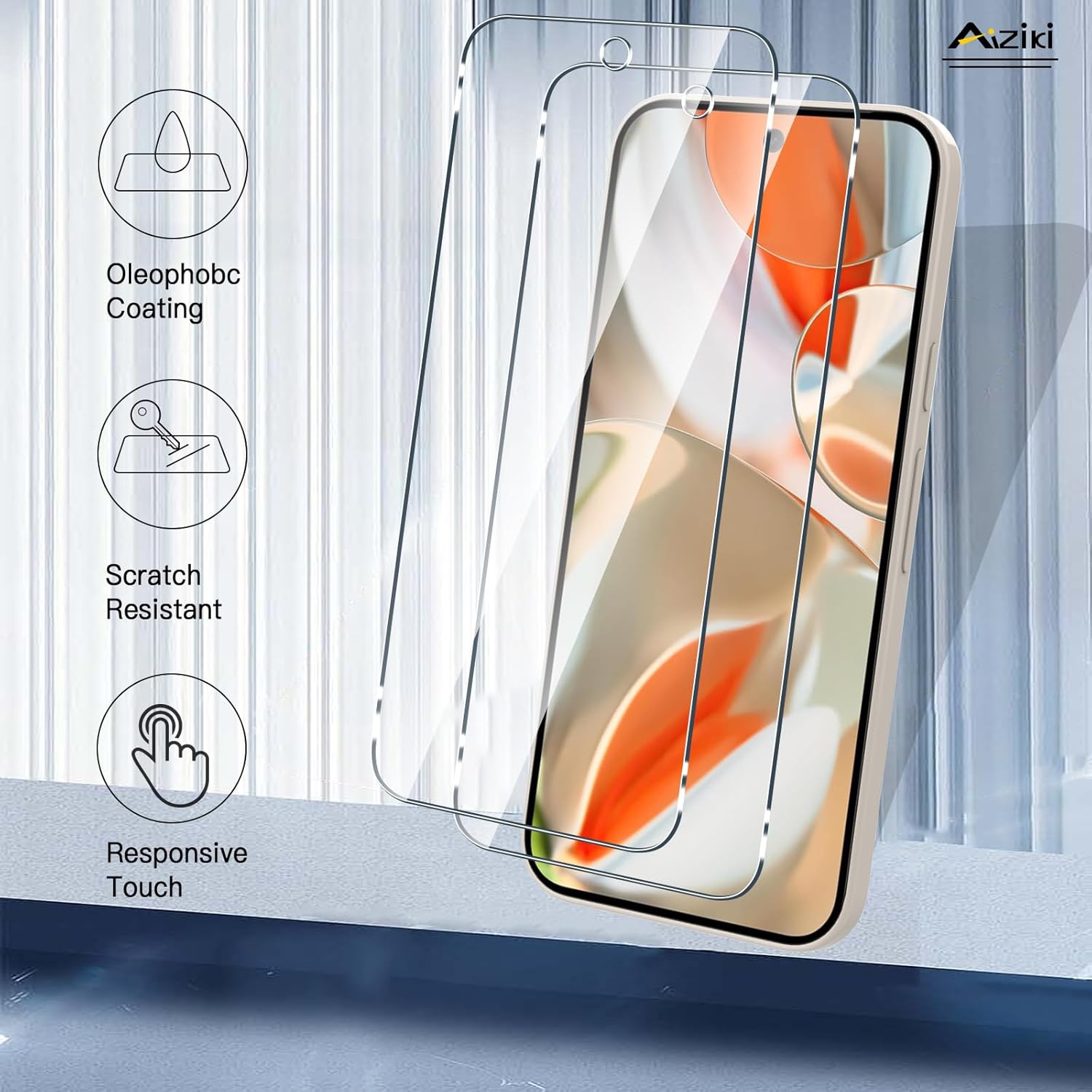 XCRS – Verre trempé, protecteur d'écran pour Google Pixel 9&nbsp;A [paquet de 2]