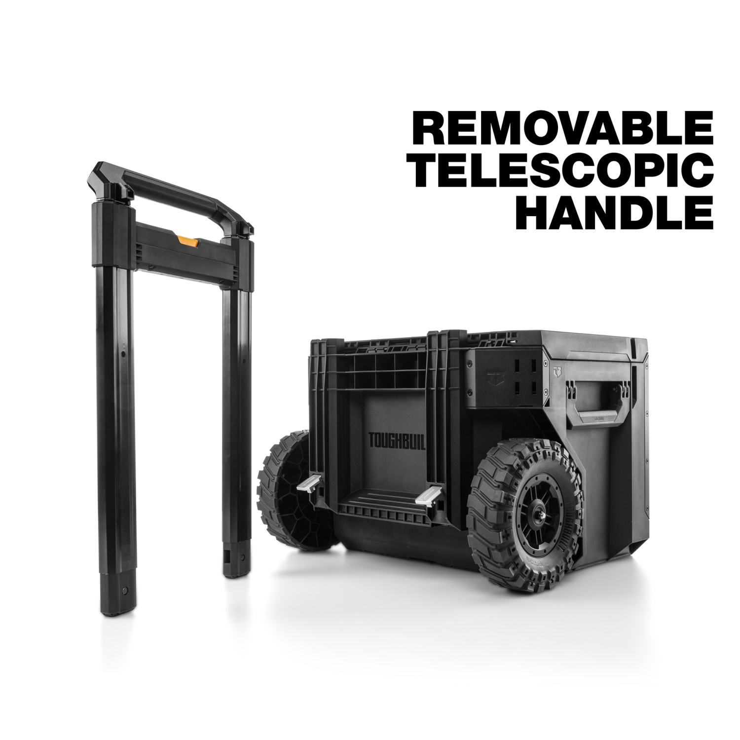 Coffre à outils à roulettes portatif 2-en-1 ToughBuilt, roulettes et modèle empilable, noir