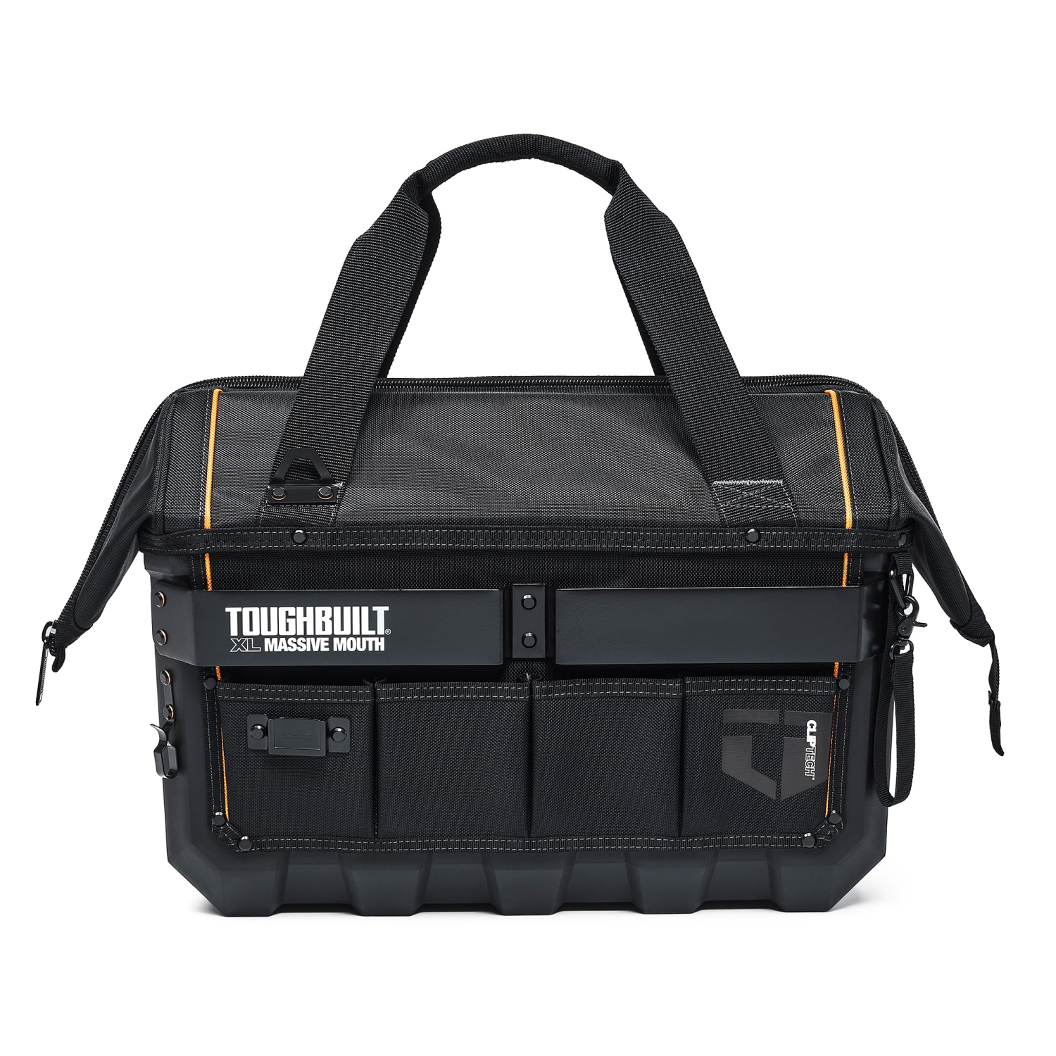 ToughBuilt Waterproof Storage Tool Bag Pouch Organizer, XL Massive Mouth, Black