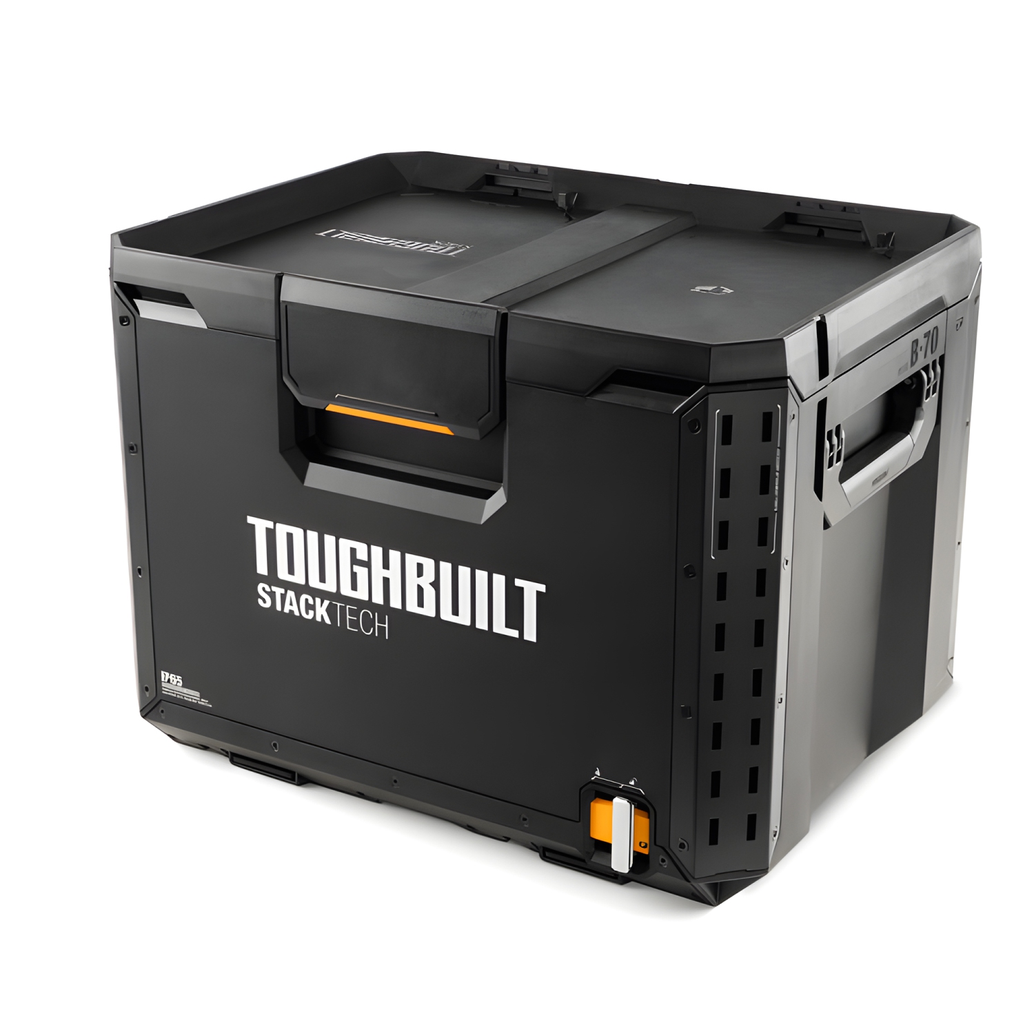 Panier à outils StackTech XL de ToughBuilt avec verrou et plateau amovible, noir