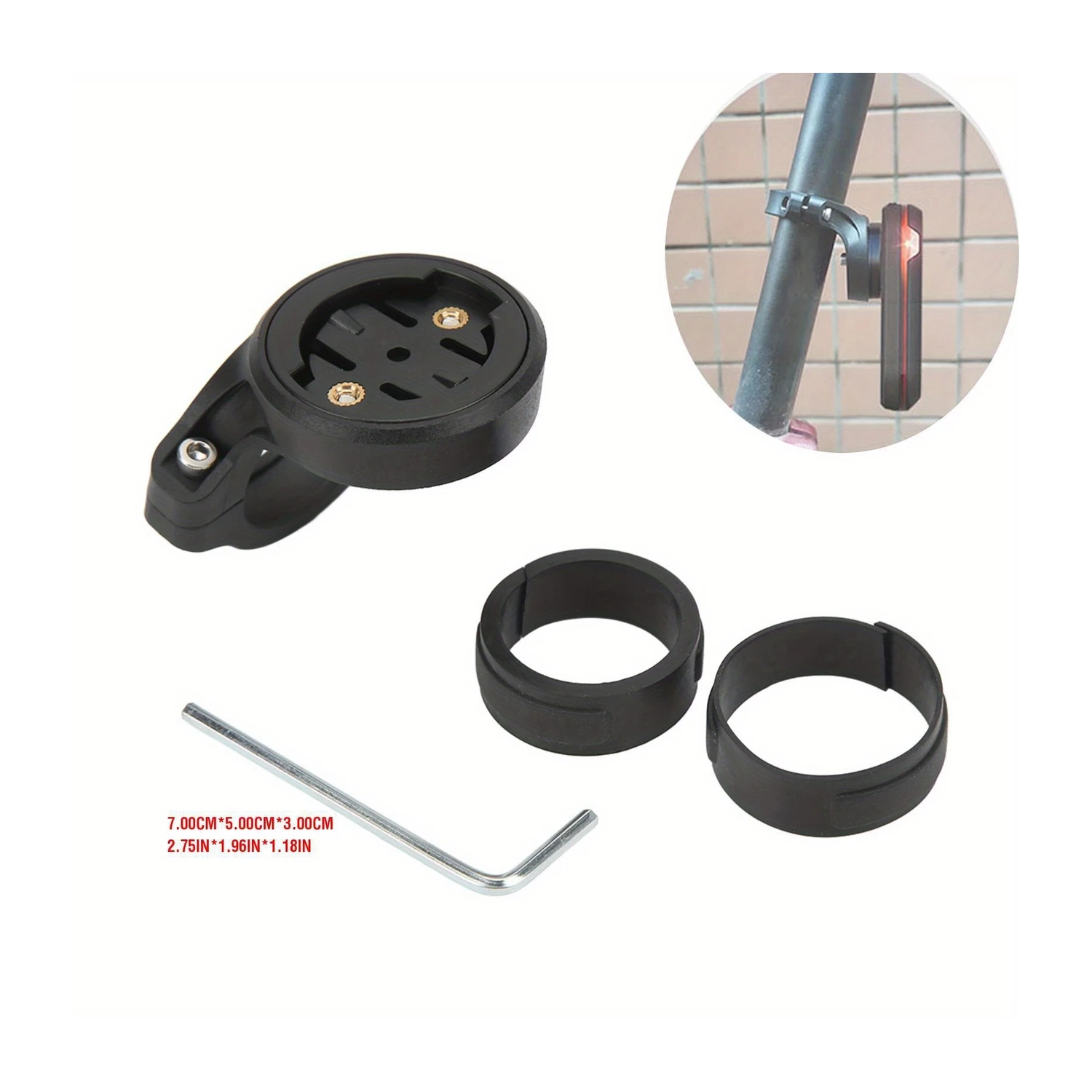 Montre intelligente à écran tactile de 1,91&nbsp;po avec moniteur d'activité, support de lampe arrière de vélo et capteur de pédale de vélo électrique