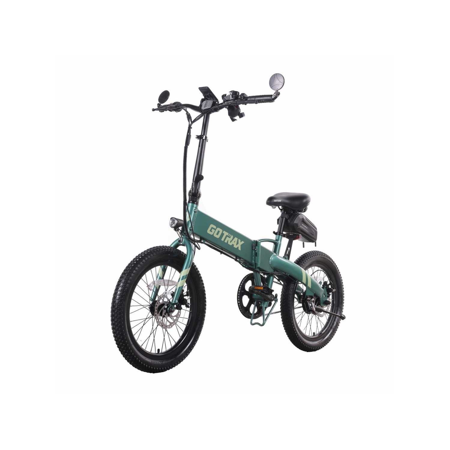 GOTRAX F1V2 Folding Electric Bike for Adults, 350W/48V 10.4Ah/32kph/64km/20''*2.6" Fat Tire E-Bike with LCD Display