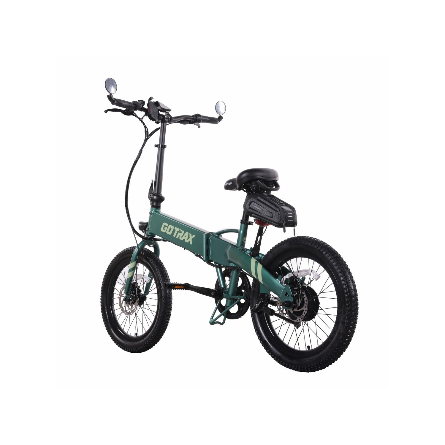 GOTRAX F1V2 Folding Electric Bike for Adults, 350W/48V 10.4Ah/32kph/64km/20''*2.6" Fat Tire E-Bike with LCD Display