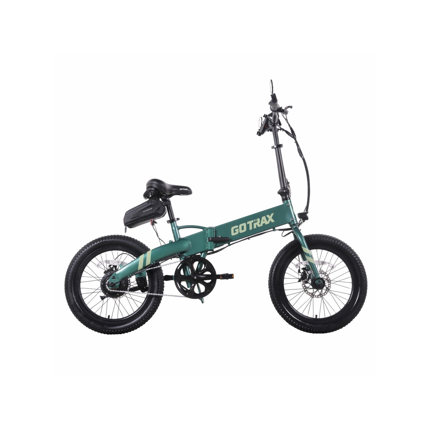 GOTRAX F1V2 Folding Electric Bike for Adults, 350W/48V 10.4Ah/32kph/64km/20''*2.6" Fat Tire E-Bike with LCD Display