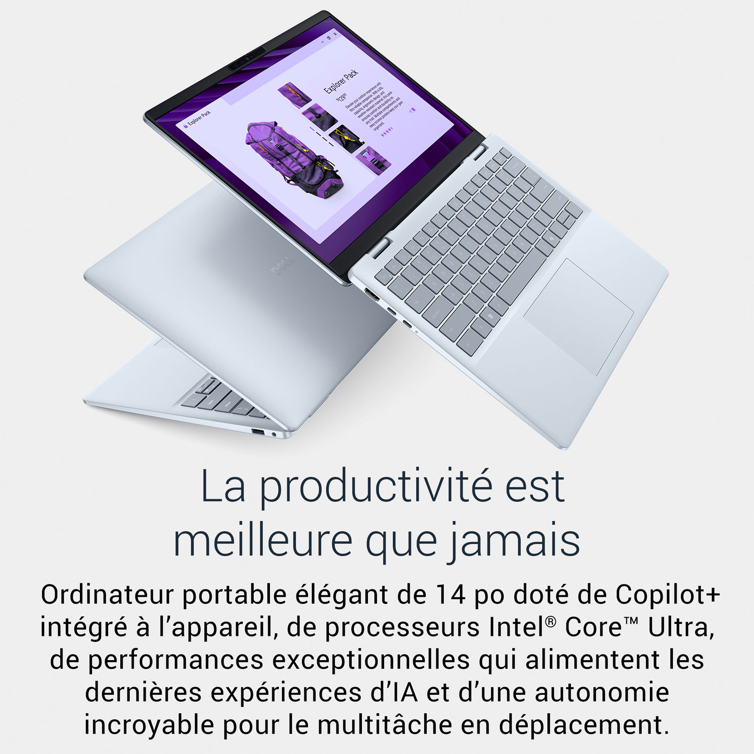 Dell Plus 14" Copilot+ PC Laptop - Ice Blue