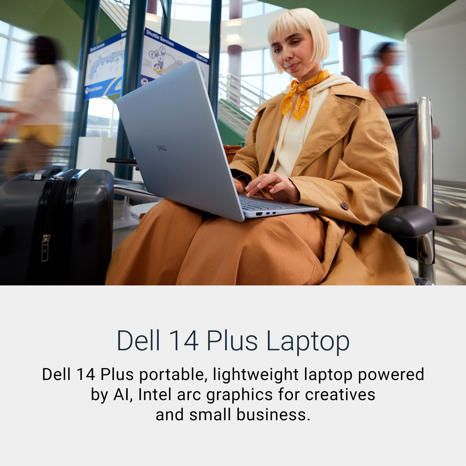 Dell Plus 14" Copilot+ PC Laptop - Ice Blue