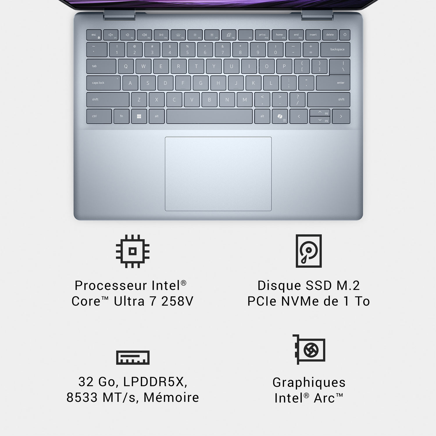 Dell Plus 14" Copilot+ PC Laptop - Ice Blue