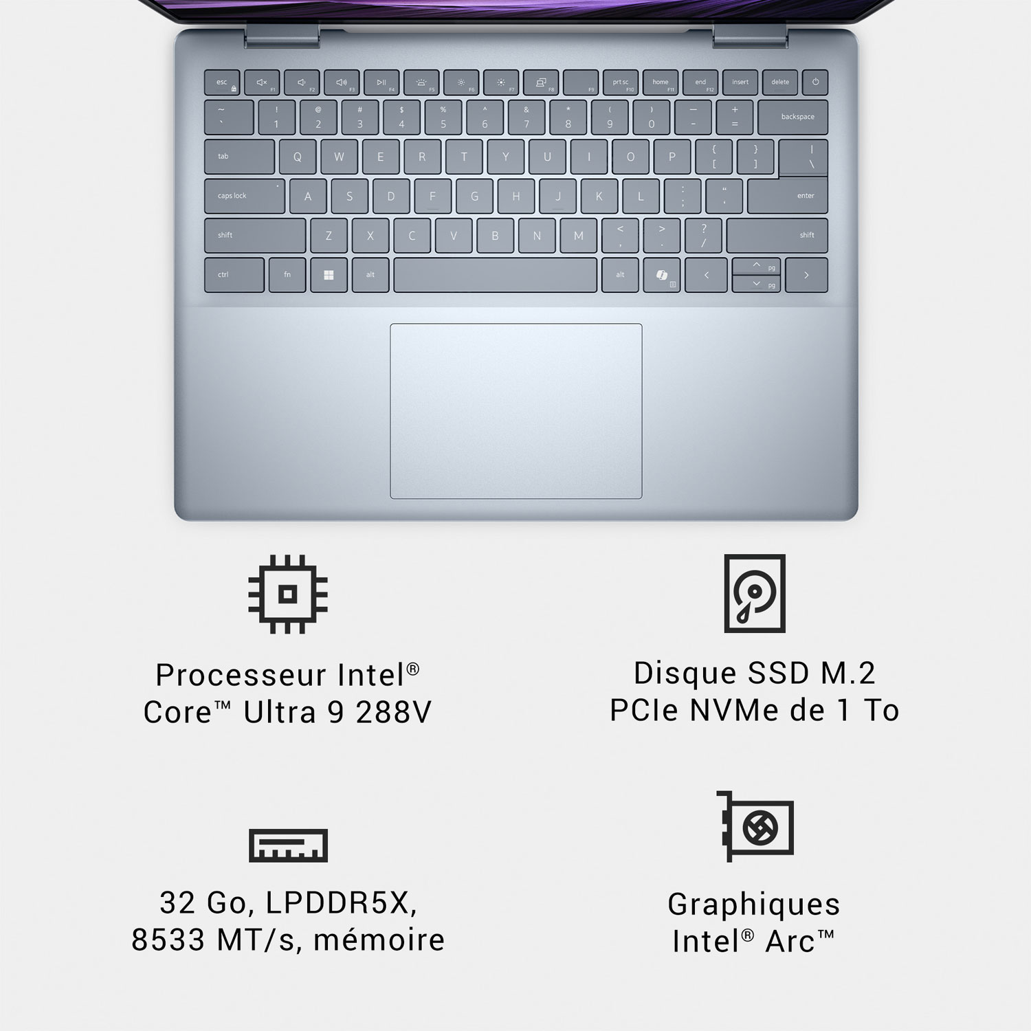 Portable Copilot+ PC Plus de 14 po de Dell - Bleu glacier