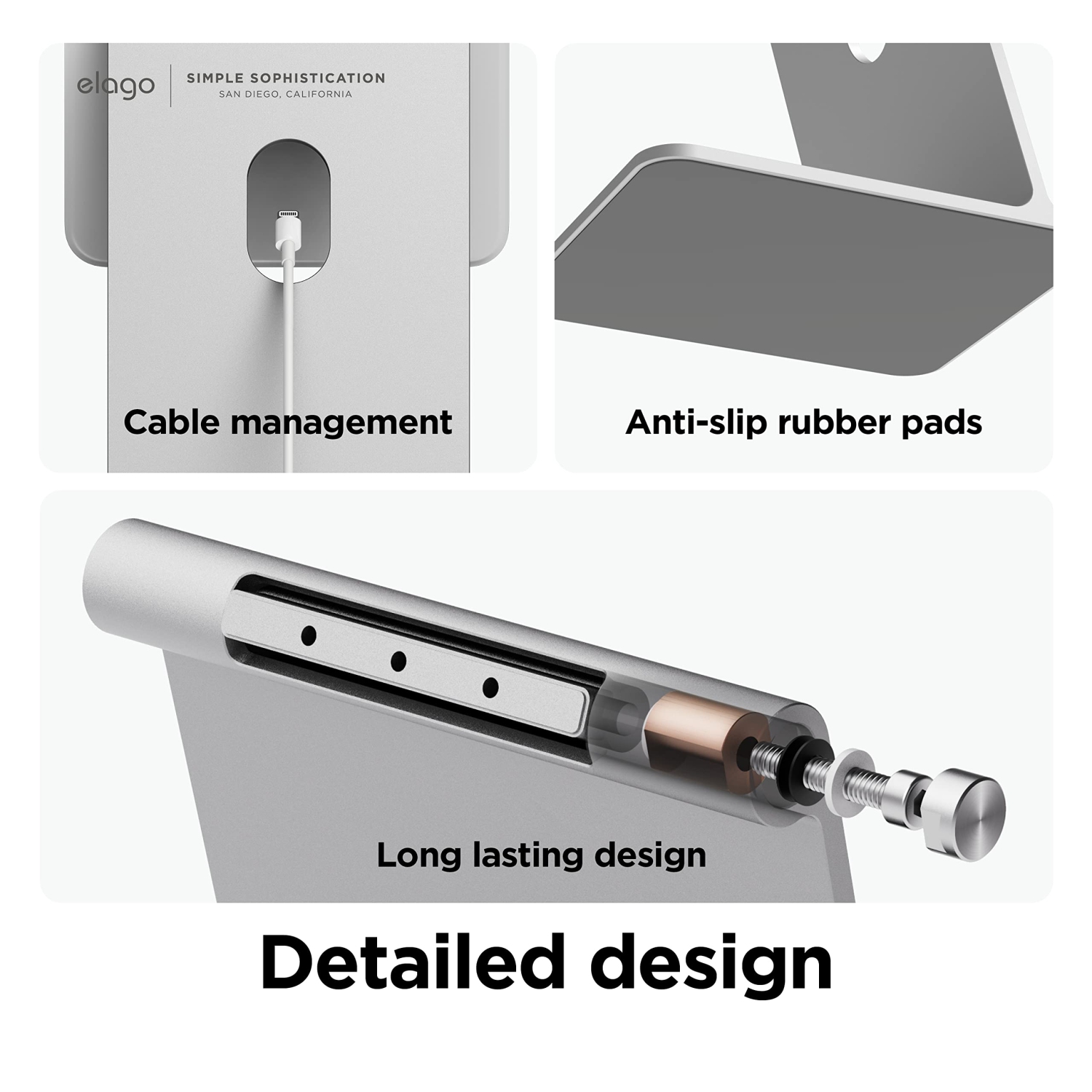 Support magnétique Elago Premium pour iPad Pro 12,9&nbsp;po, 11&nbsp;po (3ᵉ,2ᵉ gén), Air 10,9&nbsp;po (5ᵉ,4ᵉ gén), Mini 8,3&nbsp;po (6ᵉ gén, A17