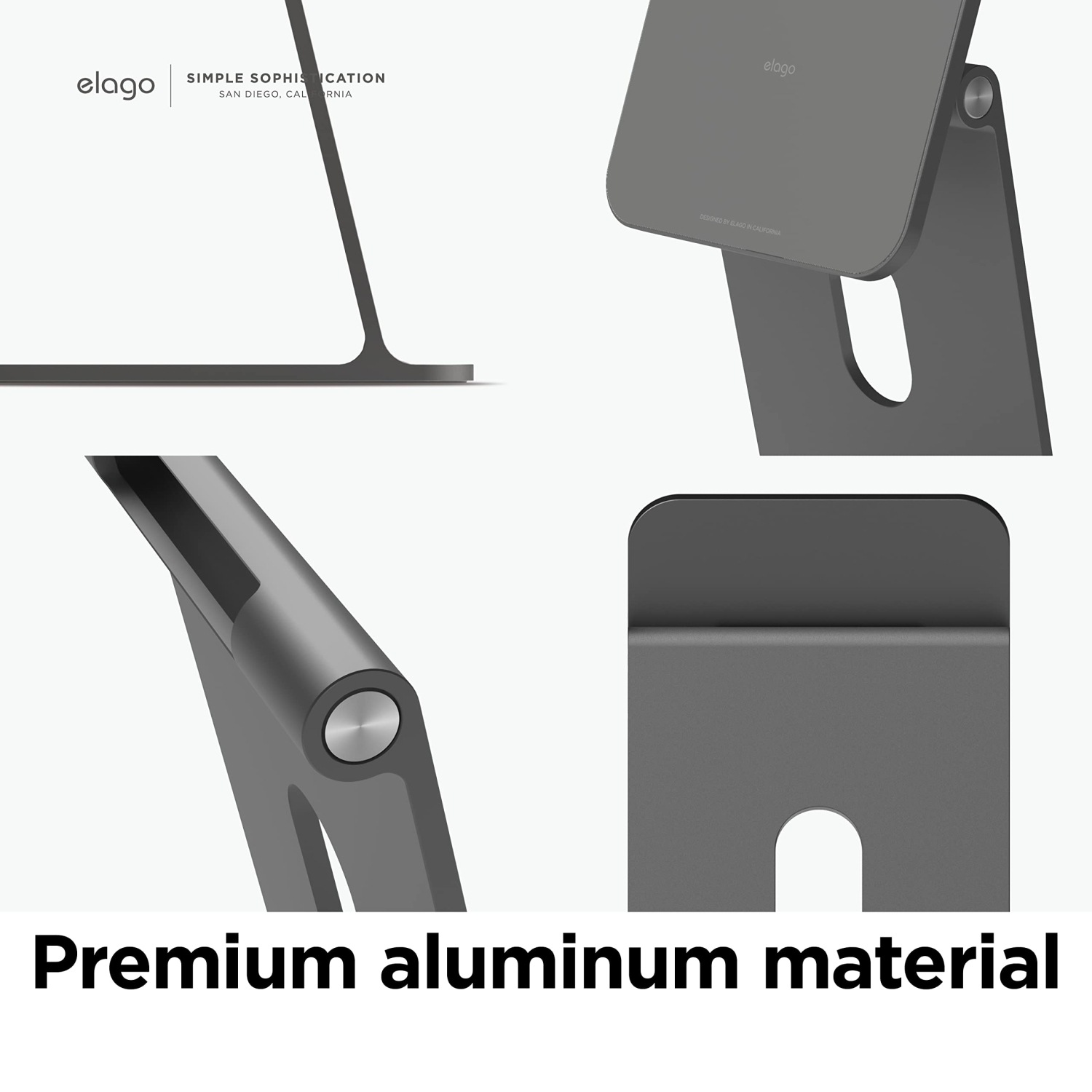 Support magnétique Elago Premium pour iPad Pro 12,9&nbsp;po, 11&nbsp;po (3ᵉ,2ᵉ gén), Air 10,9&nbsp;po (5ᵉ,4ᵉ gén), Mini 8,3&nbsp;po (6ᵉ gén, A17