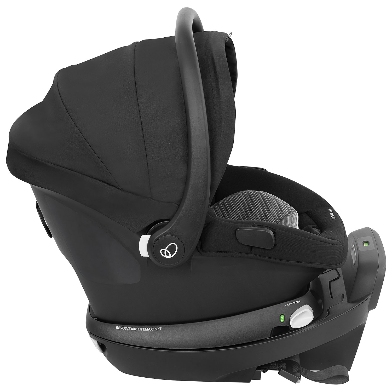 Siège d'auto pour bébé rotatif Revolve180 LiteMax NXT avec SensorSafe d'Evenflo - Gris cendré