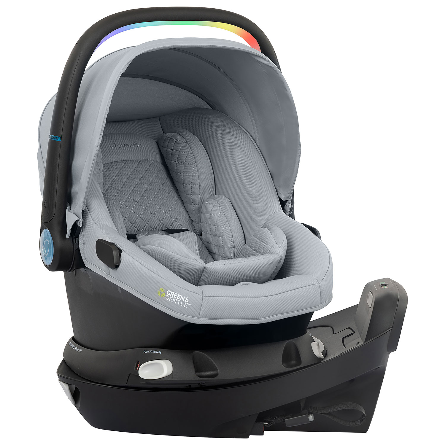 Siège d'auto pivotant pour bébé LiteMaxTM NXT avec technologie Sensory Soothe d'Evenflo - Quartz
