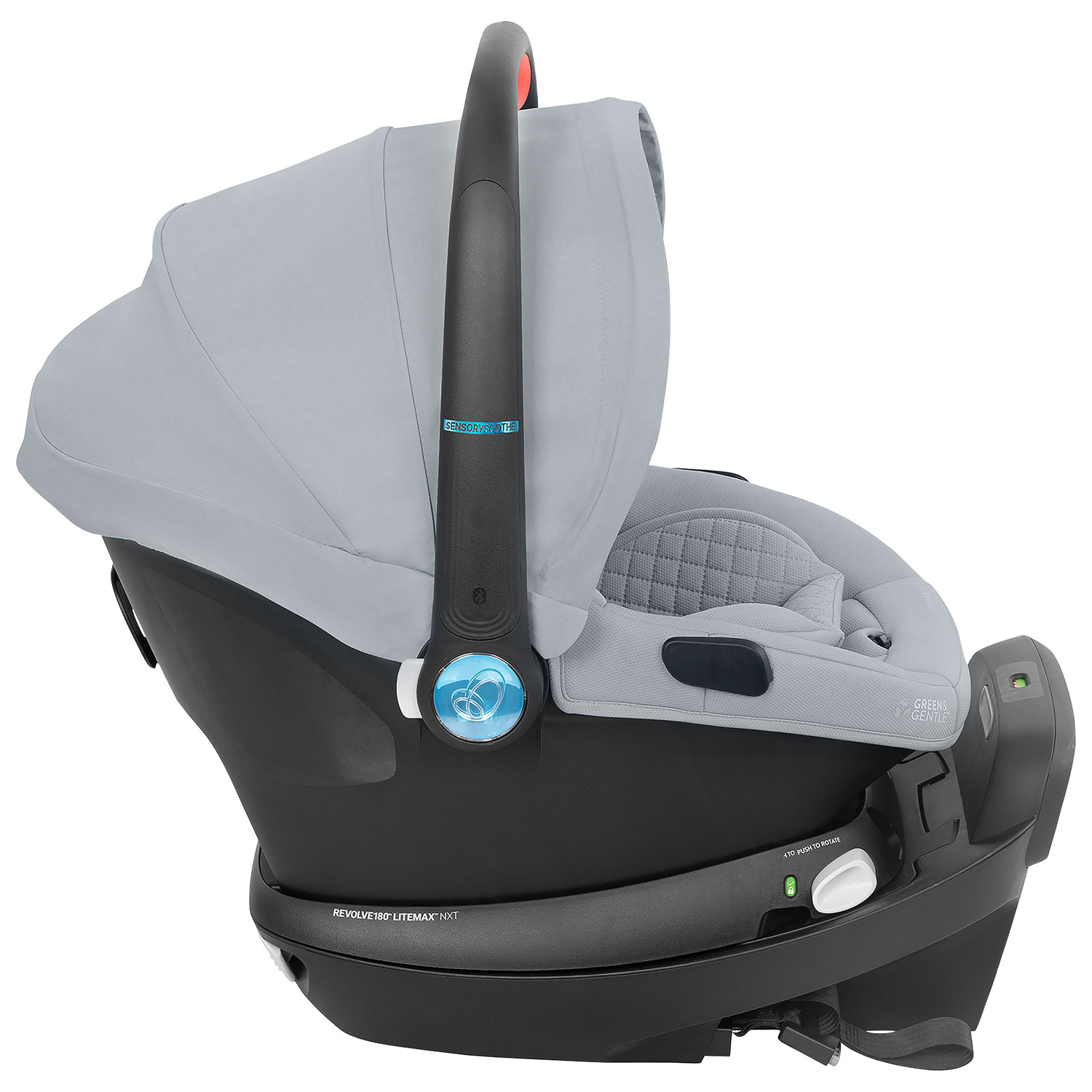 Siège d'auto pivotant pour bébé LiteMaxTM NXT avec technologie Sensory Soothe d'Evenflo - Quartz