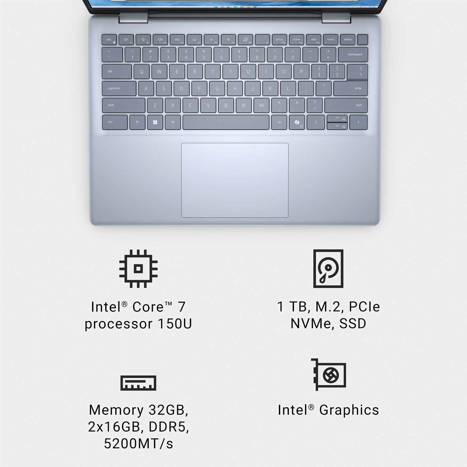 Dell Inspiron 14" Laptop - Ice Blue