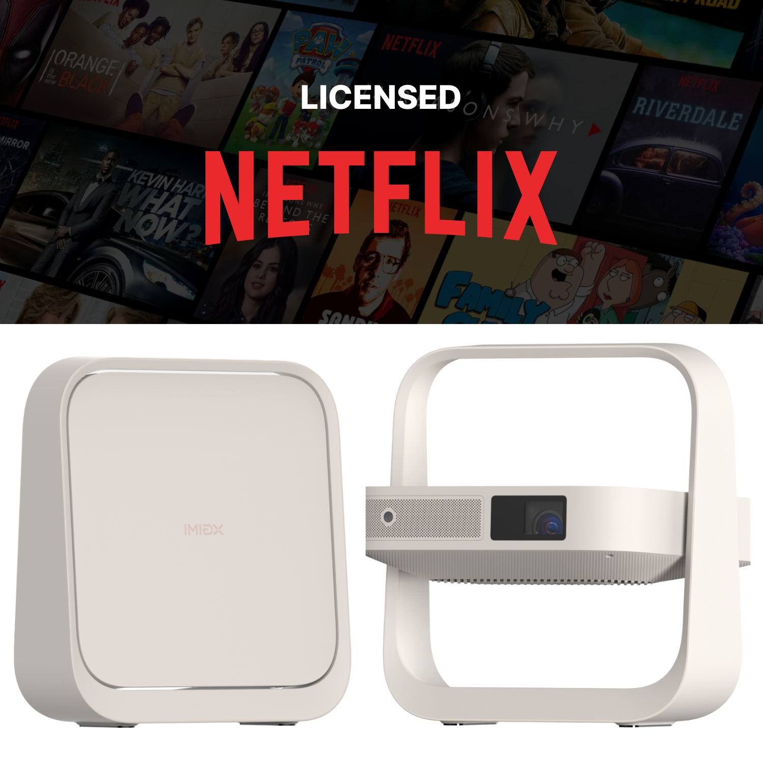 Open Box - XGIMI Elfin Flip FHD Portable Home Theatre Projector w/Stand, Mini Projector for Outdoor, 4k Video Support, SmartPhone/Wifi/Bluetooth,