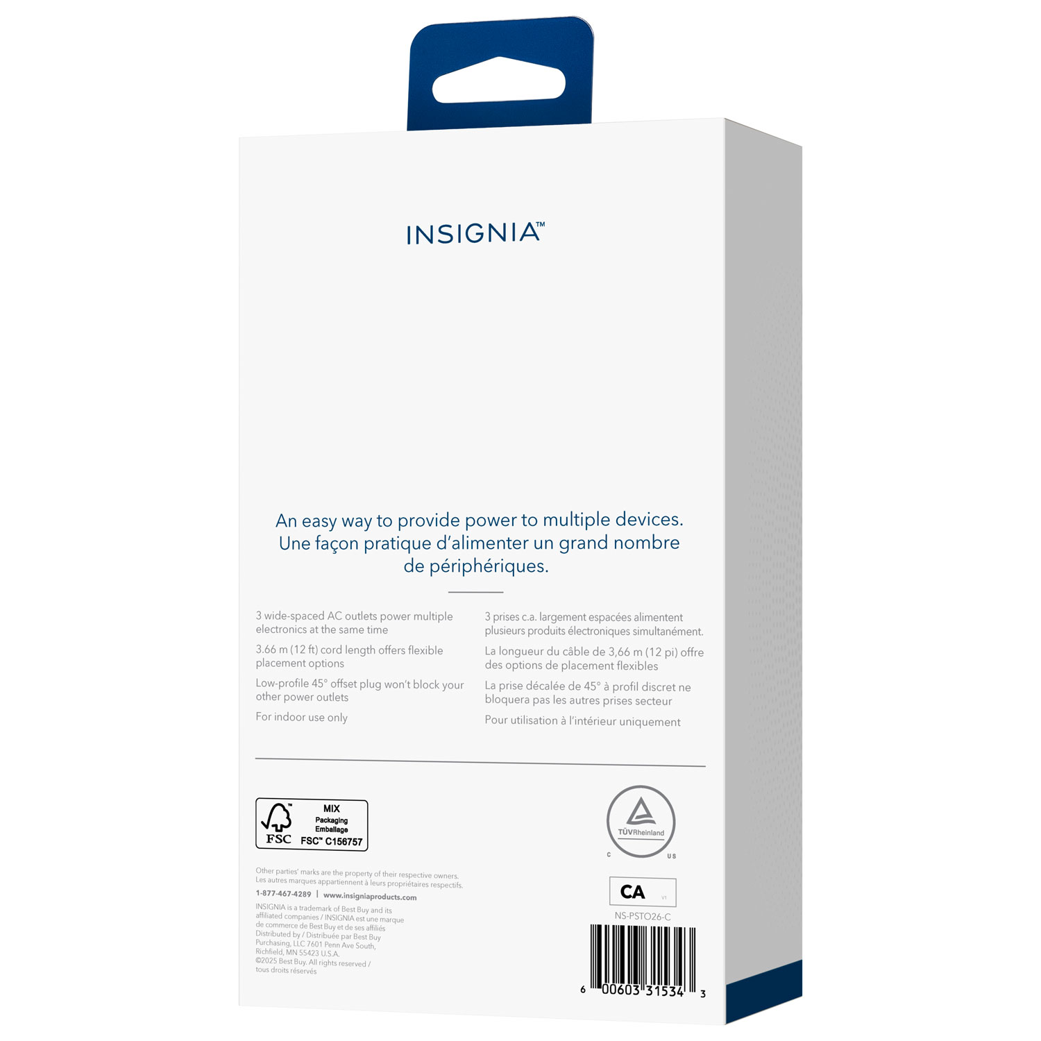 Insignia 3-Outlet Surge Protector - Only at Best Buy