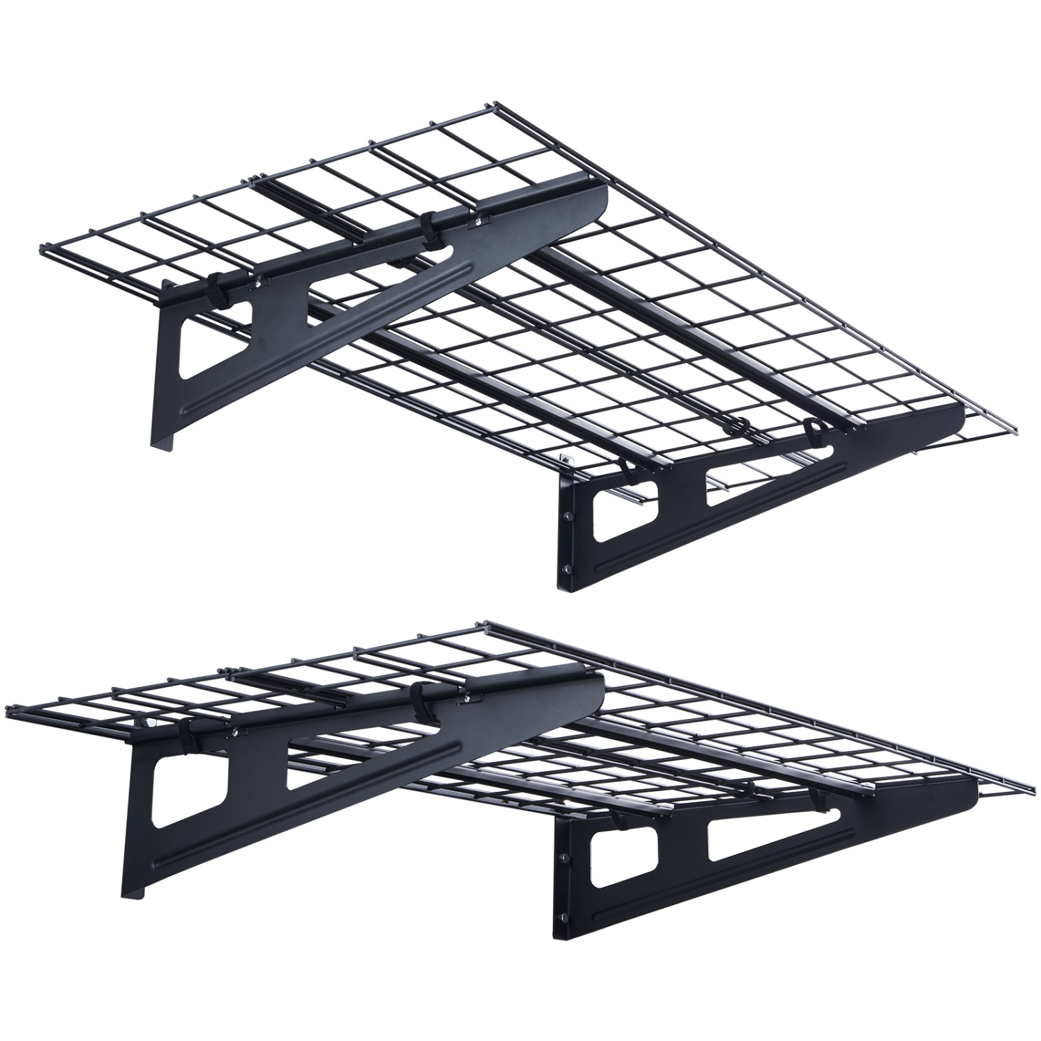 VEVOR 2 Pack Garage Storage Shelving, 4 x 2 ft Heavy Duty Garage Shelves Wall Mounted, 500 lbs Load Capacity(Total) Garage Storage Rack Floating