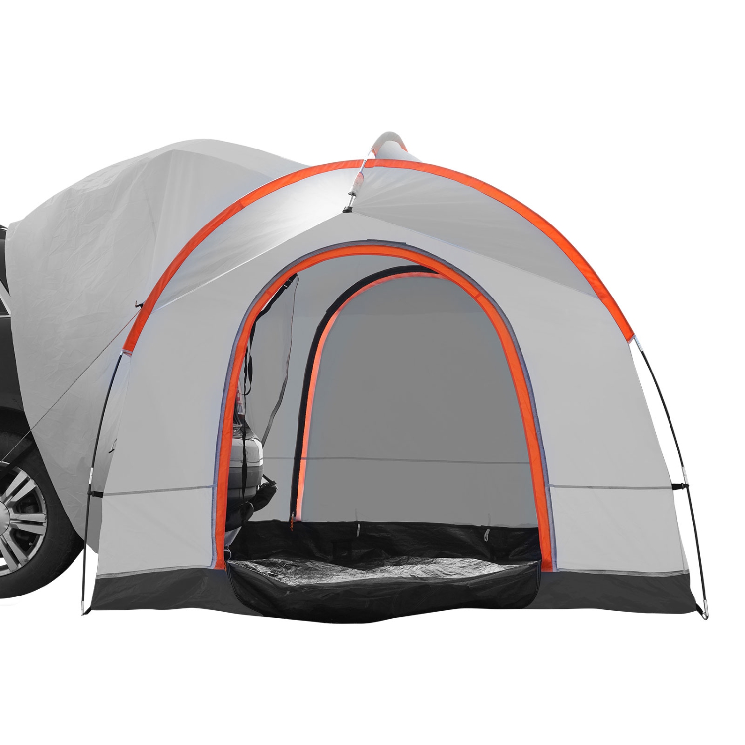 VEVOR 6-8 Person SUV Camping Tent, 8'-8' SUV Tent Attachment for Camping with Rain Layer and Carry Bag, PU2000mm Double Layer Truck Tent, Rear Tent