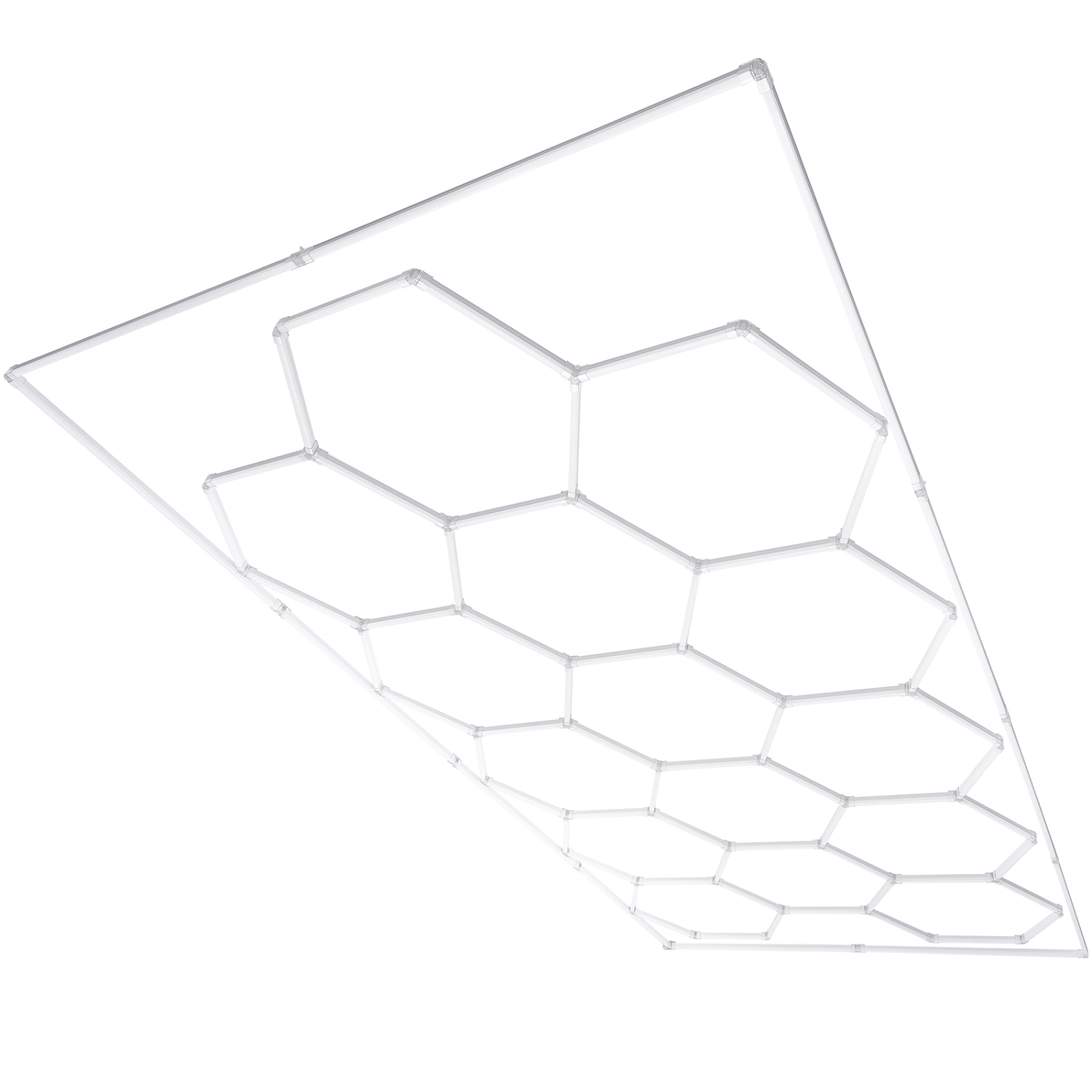 VEVOR 66300LM Hexagon Garage Lights, 6500K 15 Grid Systems Honeycomb Hexagonal Garage LED Lights, DIY Cool White Car Detailing Garage Ceiling