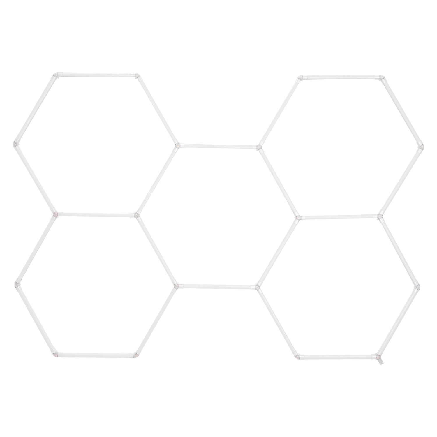 VEVOR 26400LM Hexagon Garage Lights, 6500K 5 Grid Systems Honeycomb Hexagonal Garage LED Lights, DIY Cool White Car Detailing Garage Ceiling Lighting