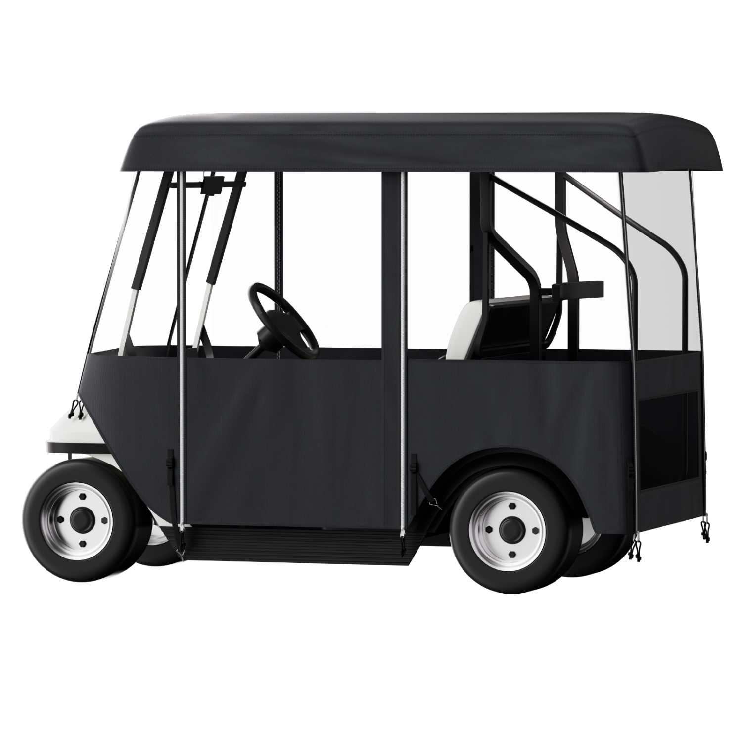 VEVOR 4-Person Golf Cart Enclosure, Golf Cart Cover, 4-Sided Fairway Deluxe, 300D Waterproof Driving Enclosure with Transparent Windows, Fit for
