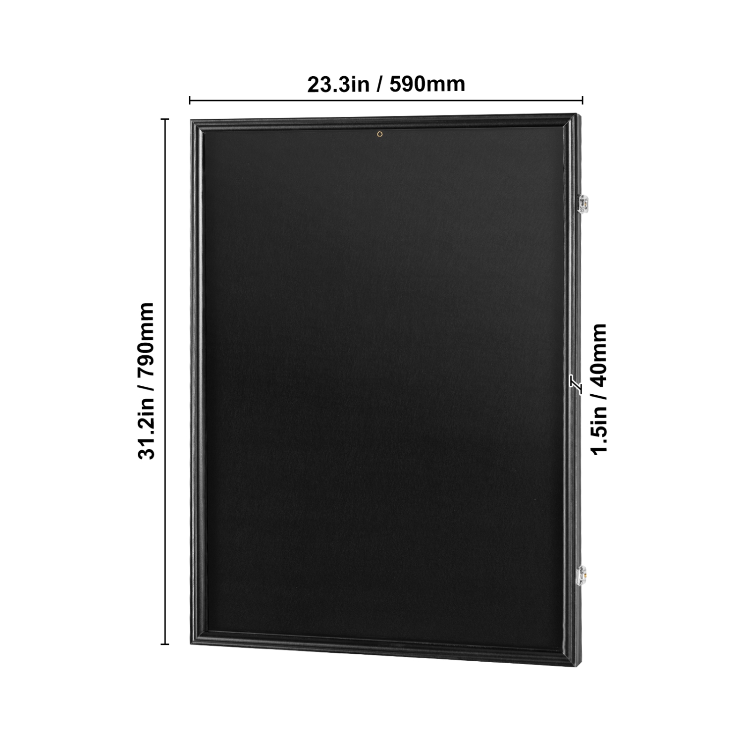 VEVOR 23.3x31.2x1.5 in 2PCs Jersey Display Frame Case, Large Lockable Sport Jersey Shadow Box with 98% UV Protection PC Glass and Hangers, for