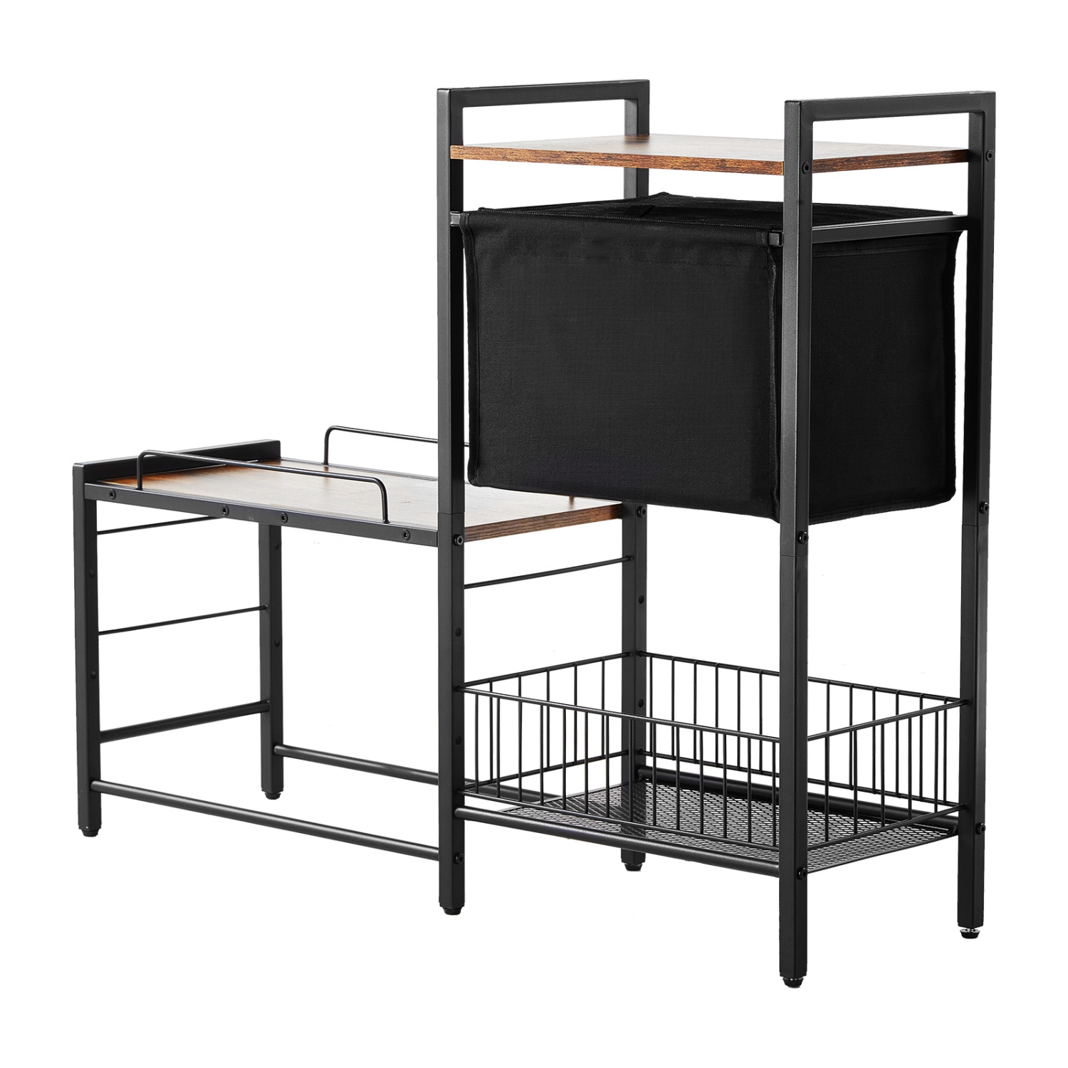 VEVOR Pet Feeding Station with Storage, Elevated Dog Bowls, Raised Dog Bowl Stand, Dog Food Storage and Feeder Station with Storage Shelves, for