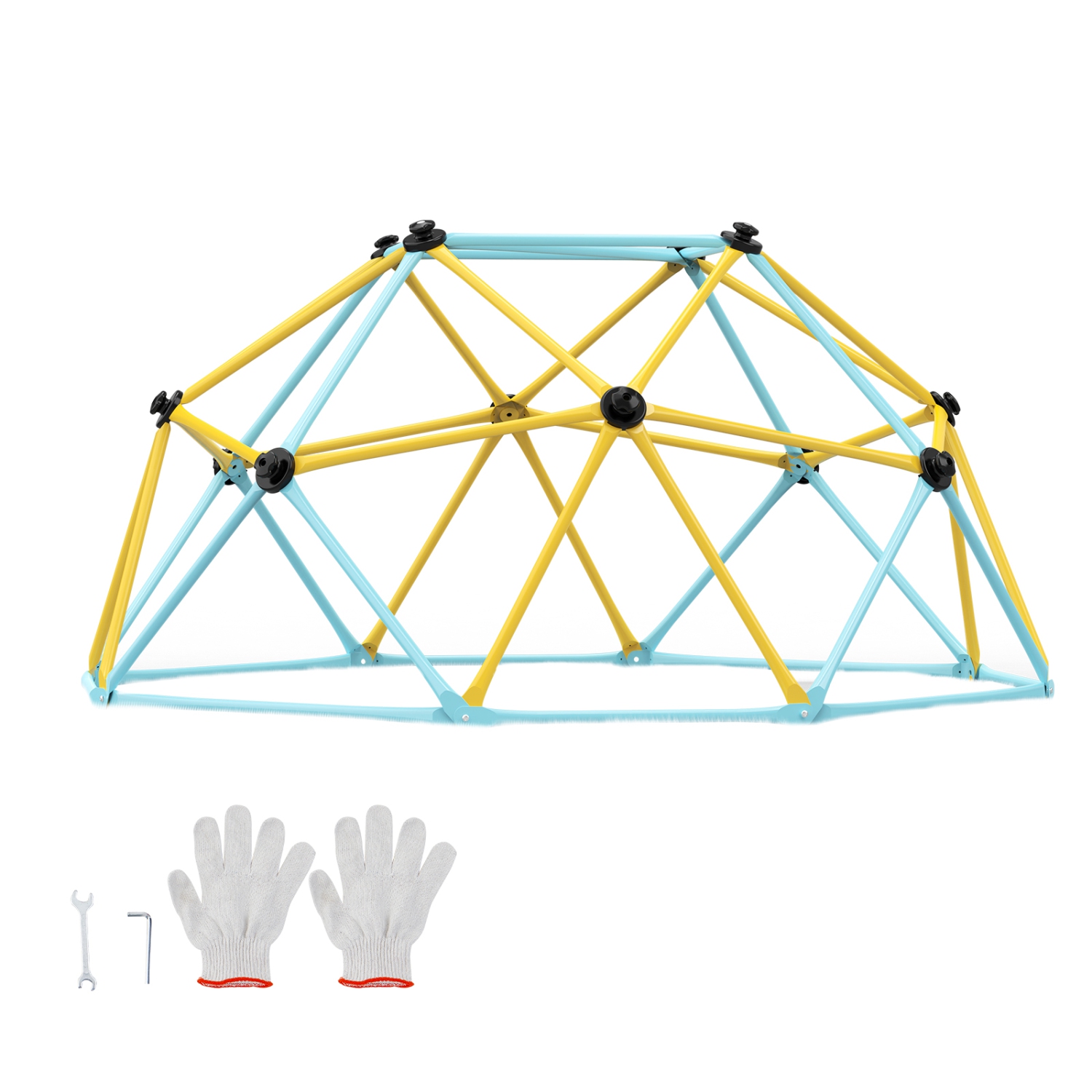 VEVOR Climbing Dome, Jungle Gym Supports 600LBS, 6FT Geometric Dome Climber Play Center for Kids 3 to 9 Years Old, with Climbing Grip, Outdoor and