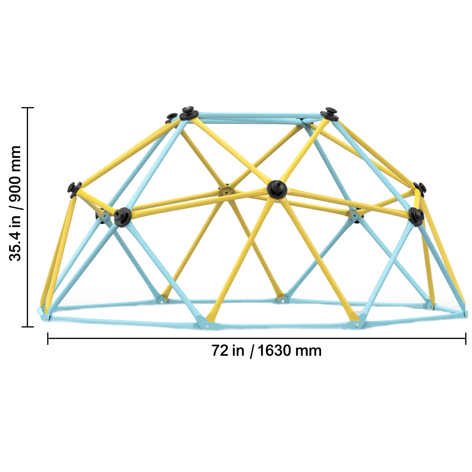 VEVOR Climbing Dome, Jungle Gym Supports 600LBS, 6FT Geometric Dome Climber Play Center for Kids 3 to 9 Years Old, with Climbing Grip, Outdoor and
