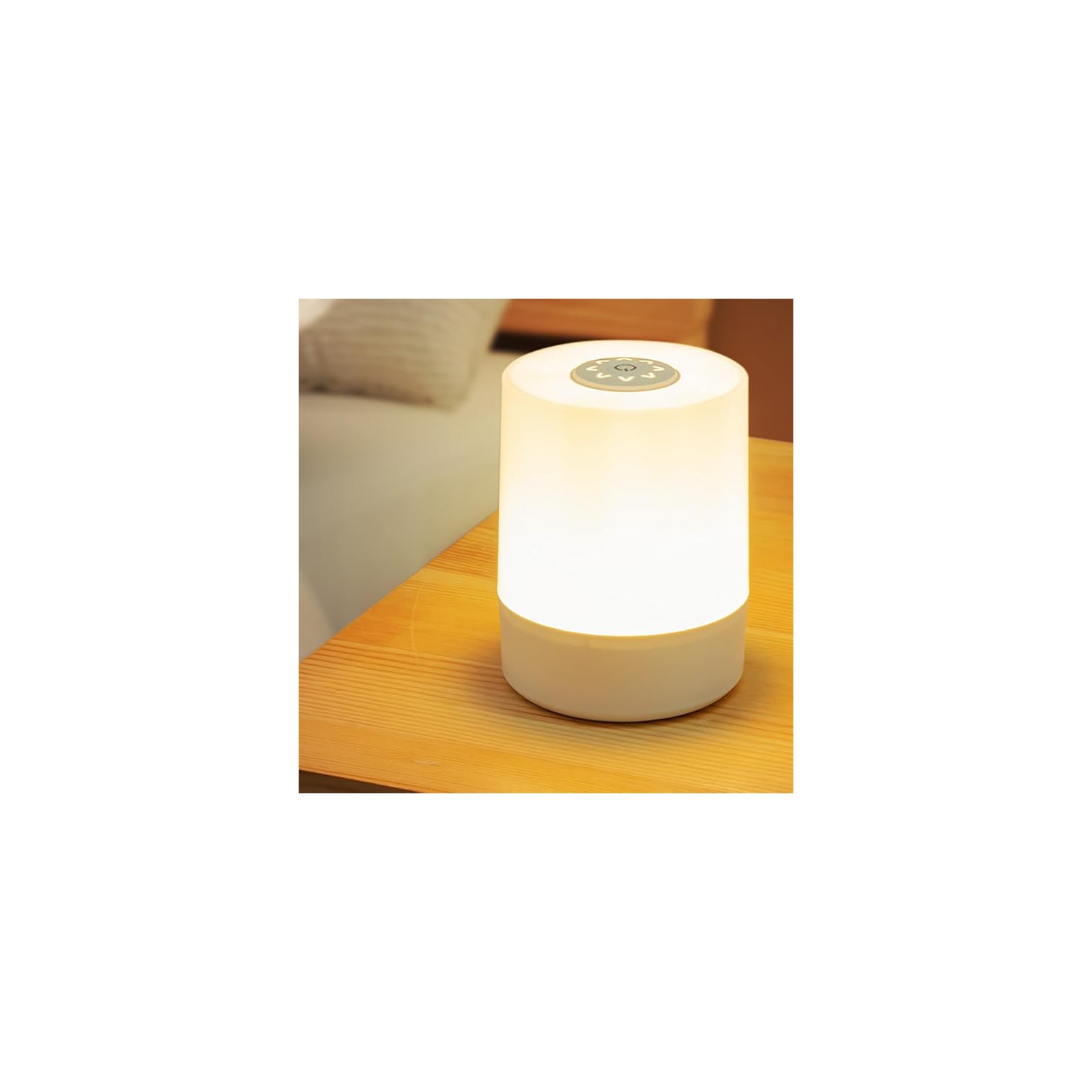 Lampe de table Touch,Lampe de table à gradateur changeante,Veilleuse pour enfants,Lampe LED 3 couleurs avec lumières blanc chaud, Rechargeable par USB