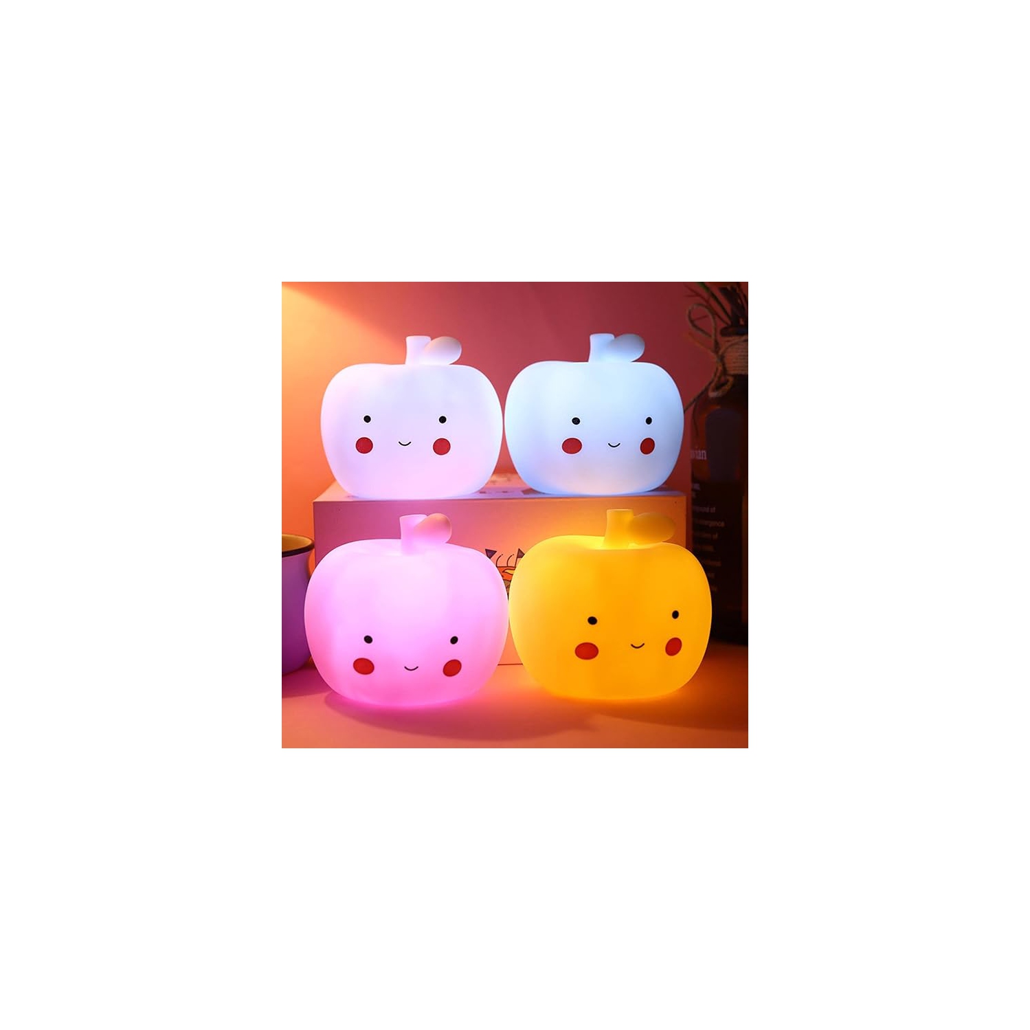 Veilleuse émaillée créative de Caricature – Décorations lumineuses pour chambre de poupée, veilleuse de sécurité pour enfants, jouets lumineux