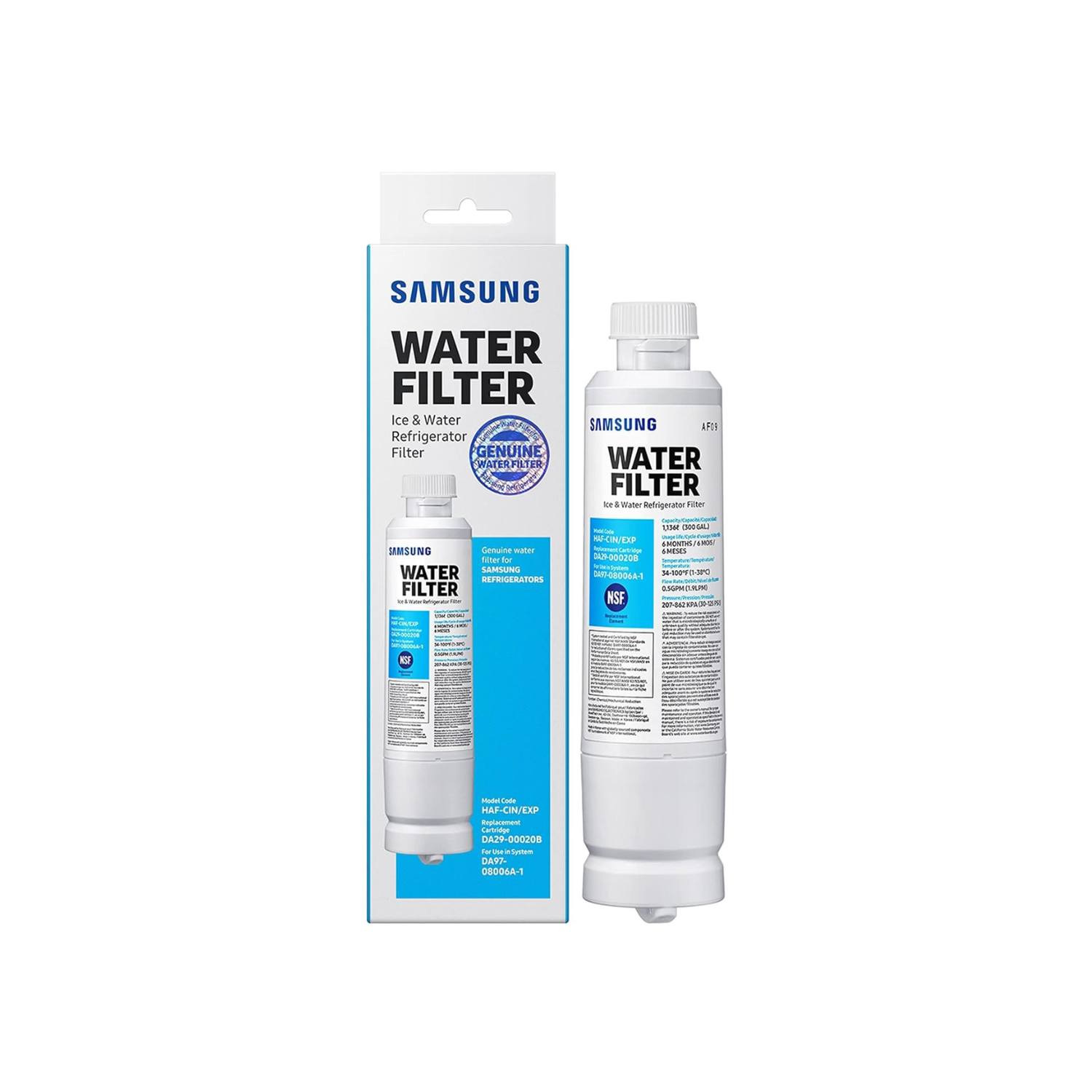 2 Pack Samsung DA29-00020B HAF-CIN/EXP Refrigerator Water Filter