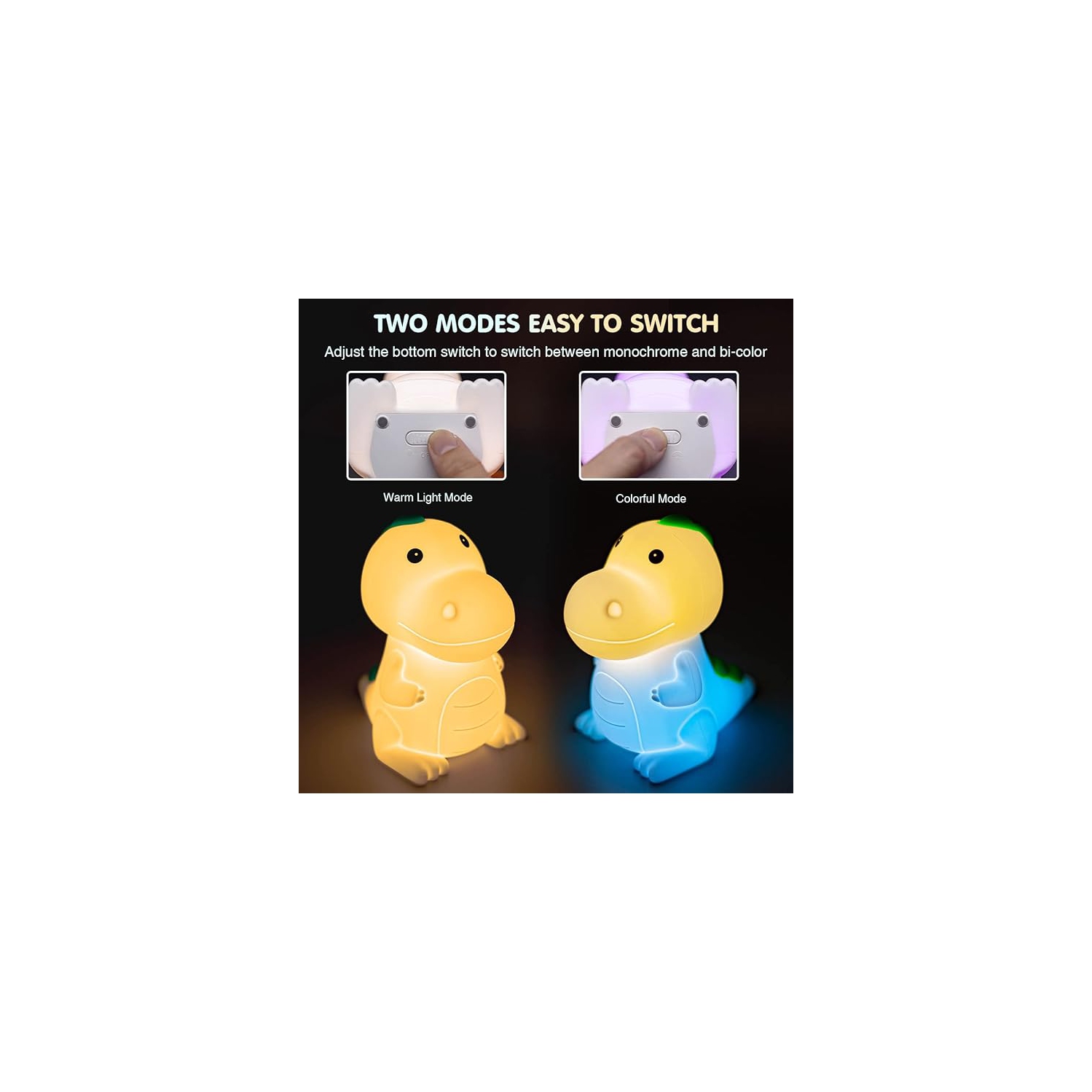 Veilleuse pour enfants, Cute lampe lapin en silicone pour bébé et tout-petit, Veilleuse animale pour chambre à coucher, Lampe de chevet KAWAII pour