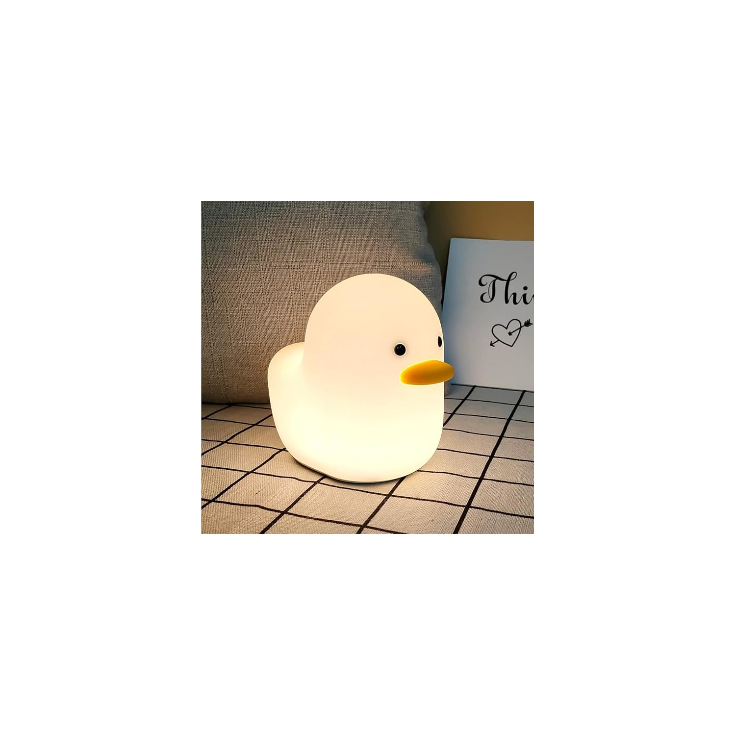 Kids Night Light, Cute Silicone Duck Nursery Lamp for Baby and Toddler,Animal Night Light,Squishy Night Light for Bedroom and Kids Room(Duck)