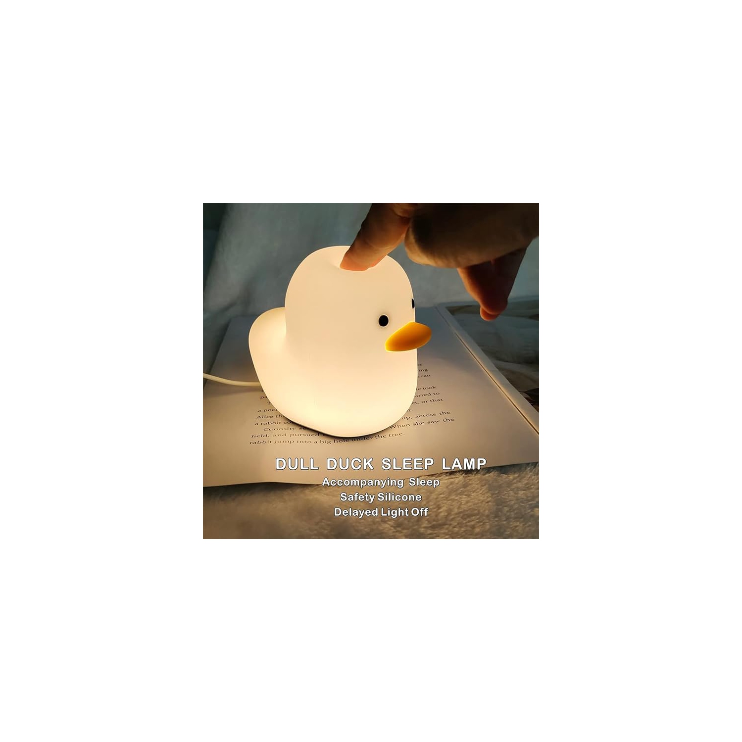 Kids Night Light, Cute Silicone Duck Nursery Lamp for Baby and Toddler,Animal Night Light,Squishy Night Light for Bedroom and Kids Room(Duck)