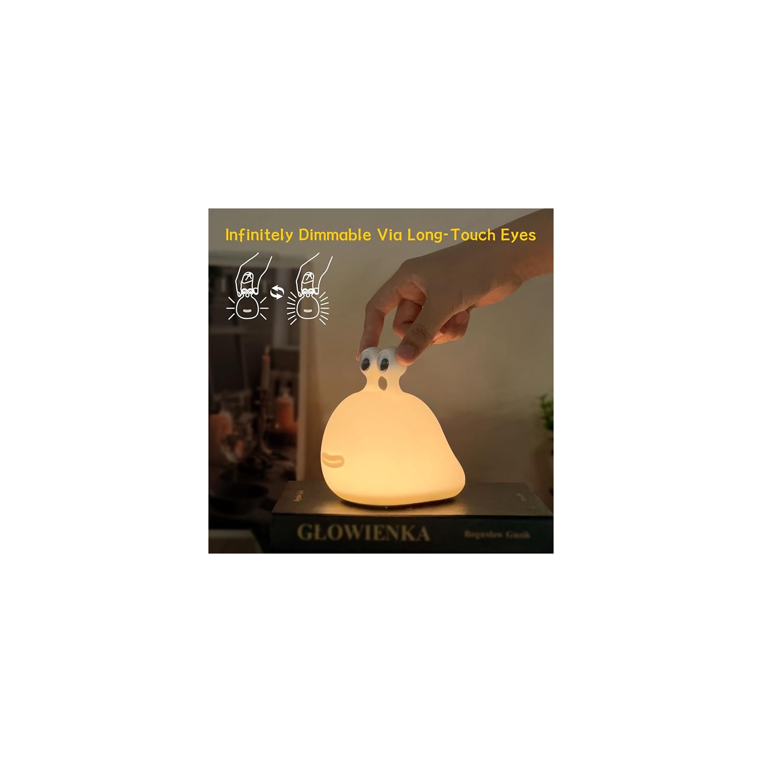 Veilleuse pour enfants, lampe à luge en silicone pour bébé et tout-petit, veilleuse animale pour garçons et filles, lampe de nuit douce amusante pour