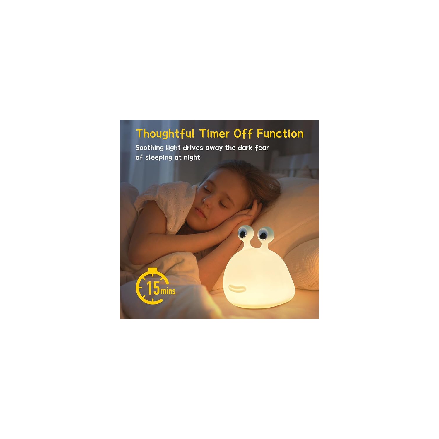 Veilleuse pour enfants, lampe à luge en silicone pour bébé et tout-petit, veilleuse animale pour garçons et filles, lampe de nuit douce amusante pour