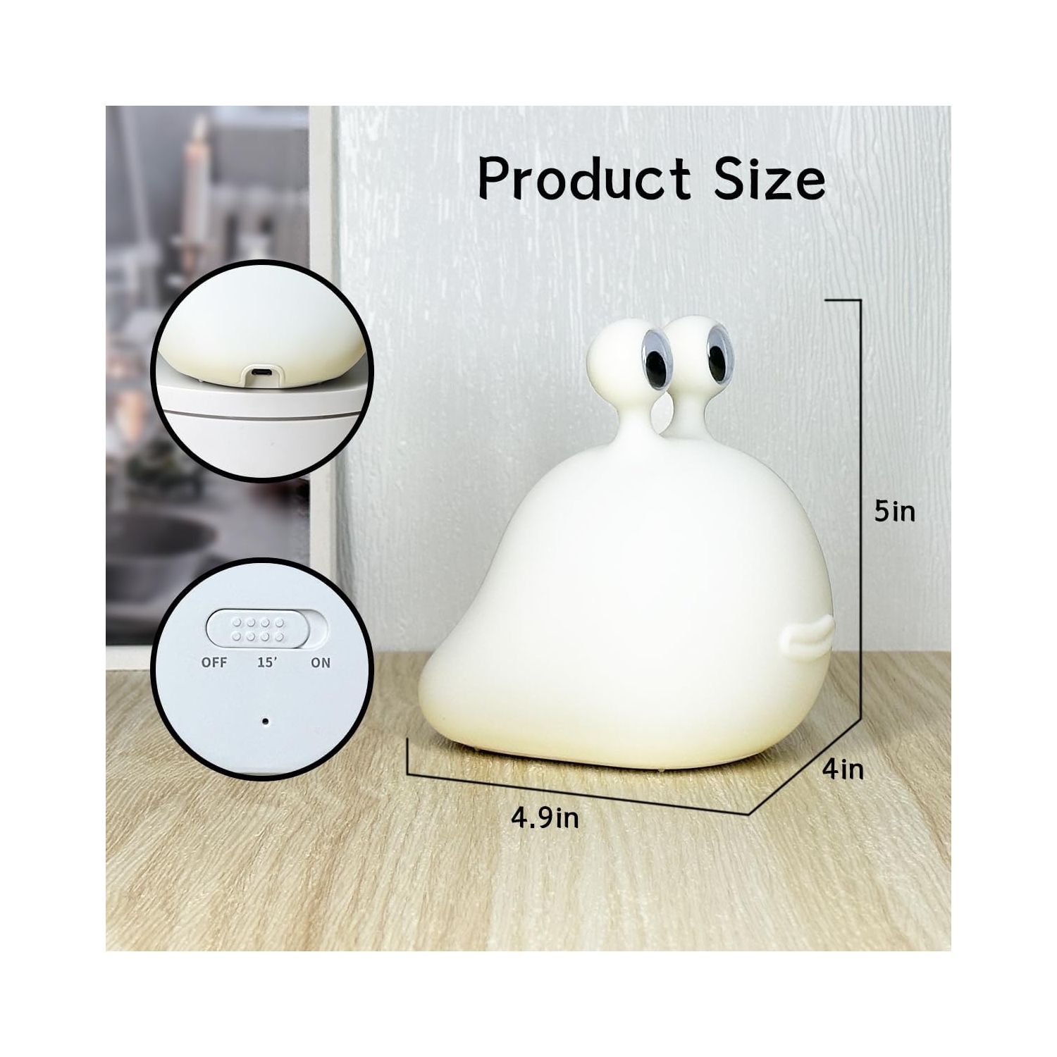 Veilleuse pour enfants, lampe à luge en silicone pour bébé et tout-petit, veilleuse animale pour garçons et filles, lampe de nuit douce amusante pour