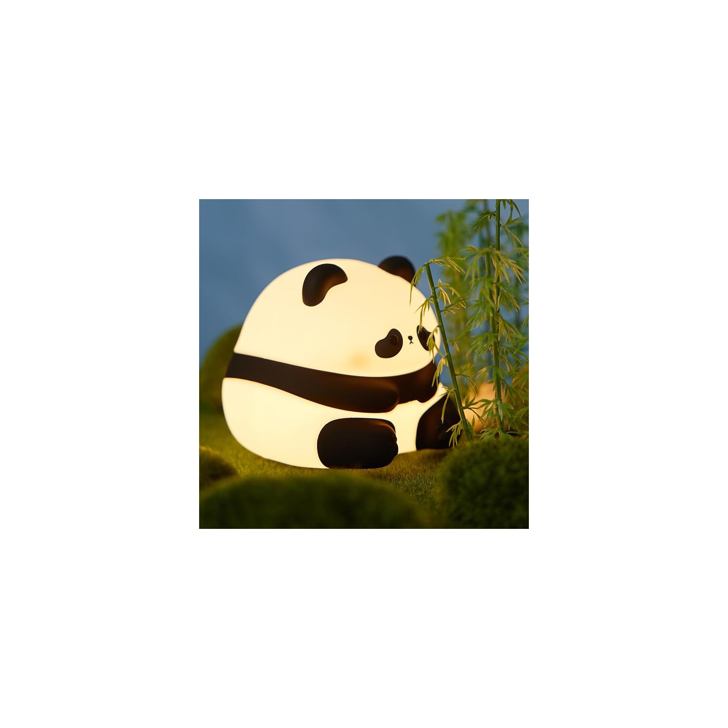 Cute Panda Night Light LED Silicone Squishy Animal Lamp for Nursery – for Boys and Girls – Fun Room Decor – Soft and Safe Breastfeeding Light