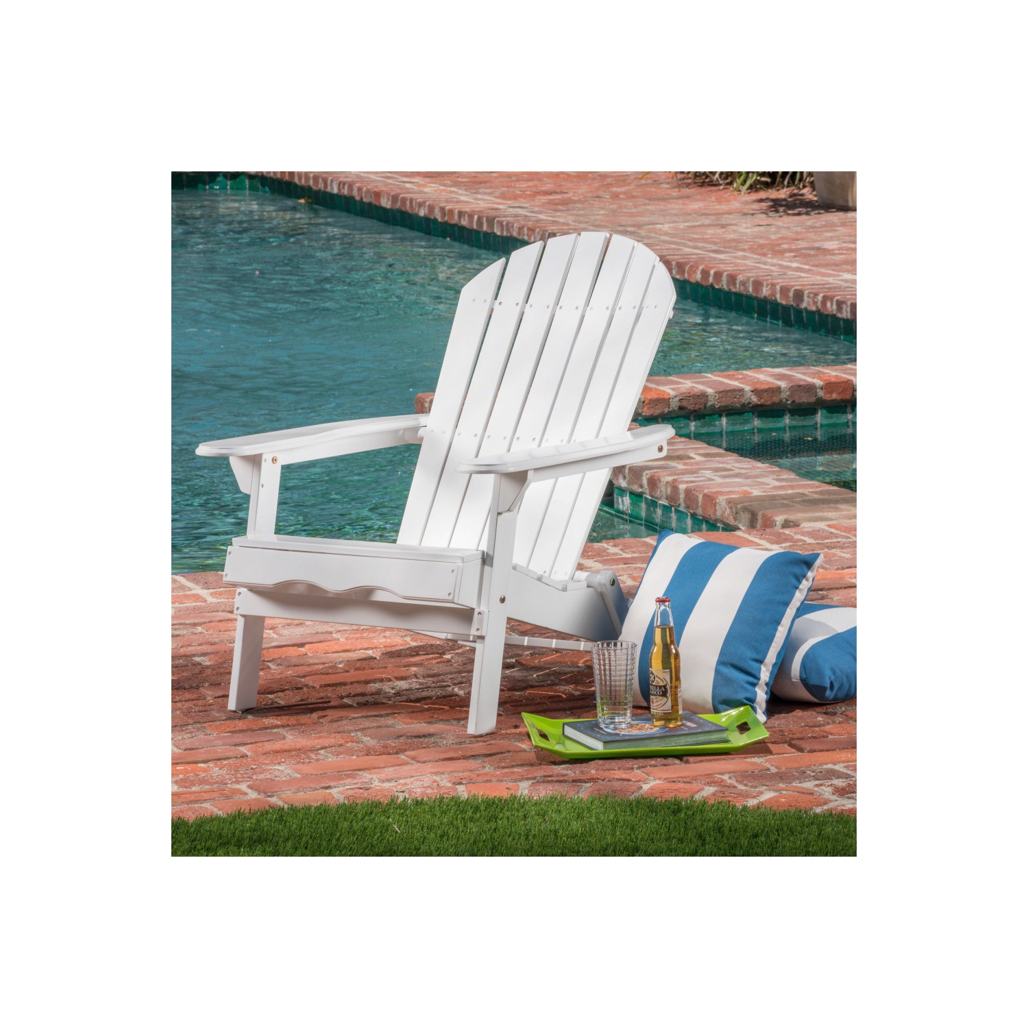 YOULIGHTS Folding ADIRONDACK CHAIR ,Acacia Wood Patio Chair with traditional slatted seating, Outdoor Chair Wood Texture, Lawn Chair for Porch,