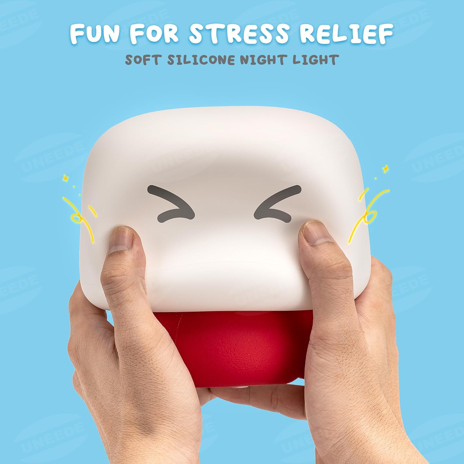 Mushroom Night Light for Kids with 13 Sound Effects Cute Mushroom Decor, Squishy Nursery Mushroom Lamp with Timer for Gift